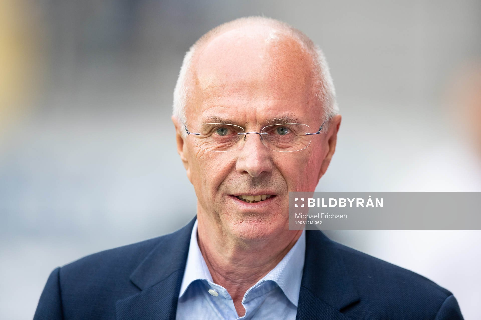 Sven-Göran Eriksson på besök innan fotbollsmatchen i