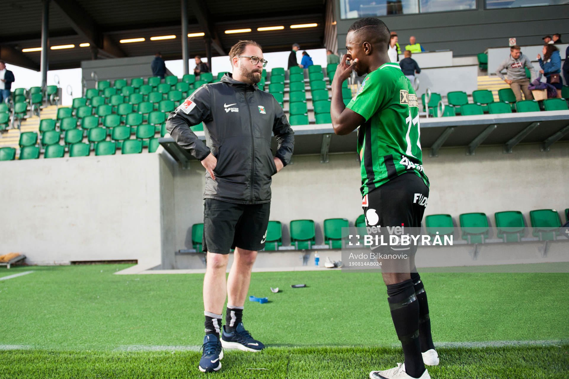 Varbergs tränare Joakim Persson och Nahom Girmai Netabay