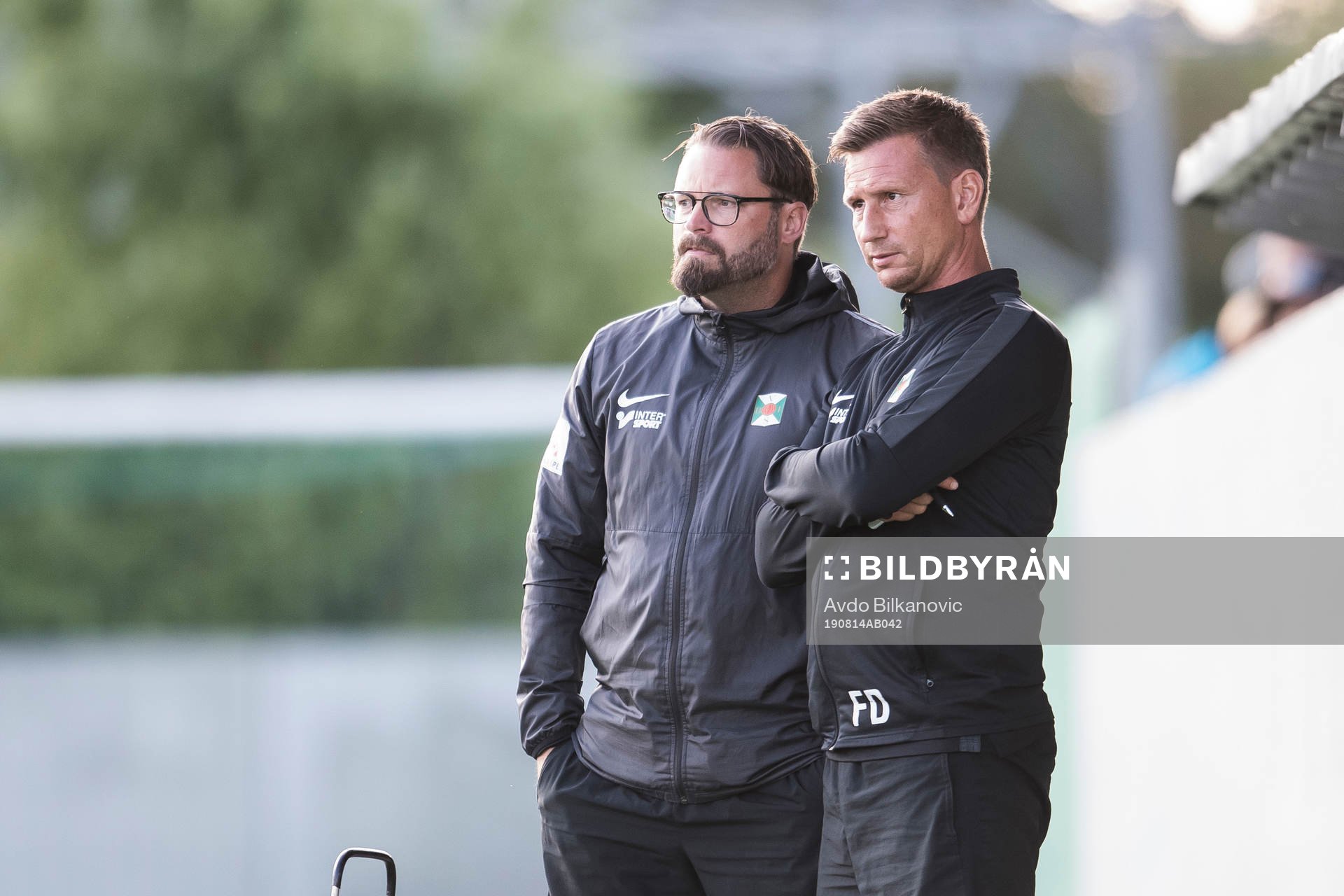 Varbergs tränare Joakim Persson och Fredrik Danielsson
