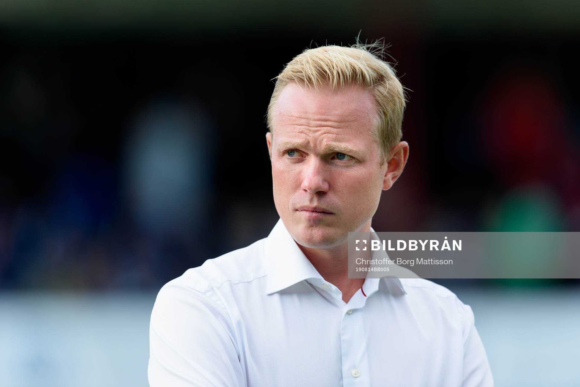 Rosengårds tränare Jonas Eidevall innan fotbollsmatchen i