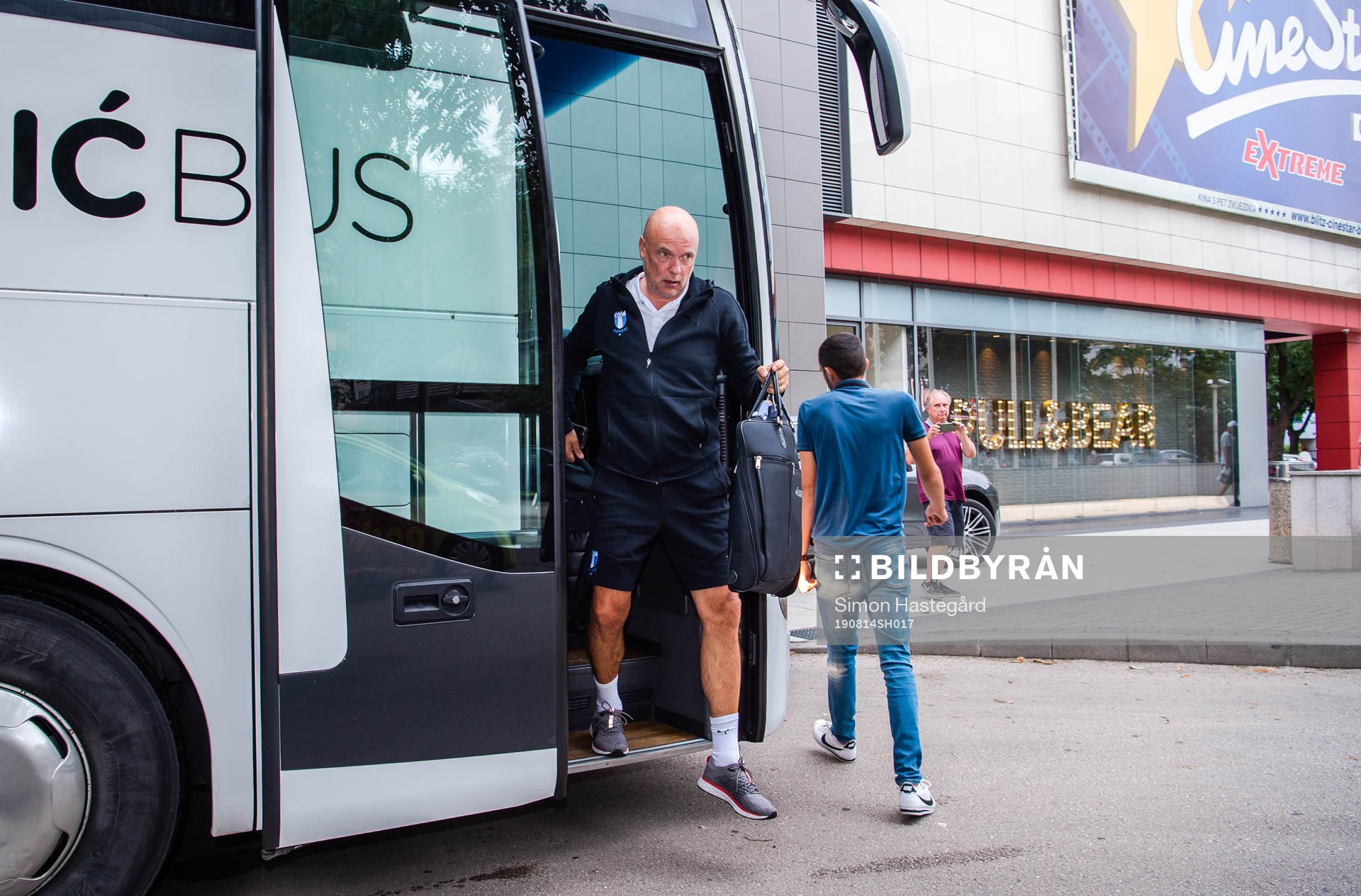 Uwe Rösler, head coach of Malmö FF arrives at the team