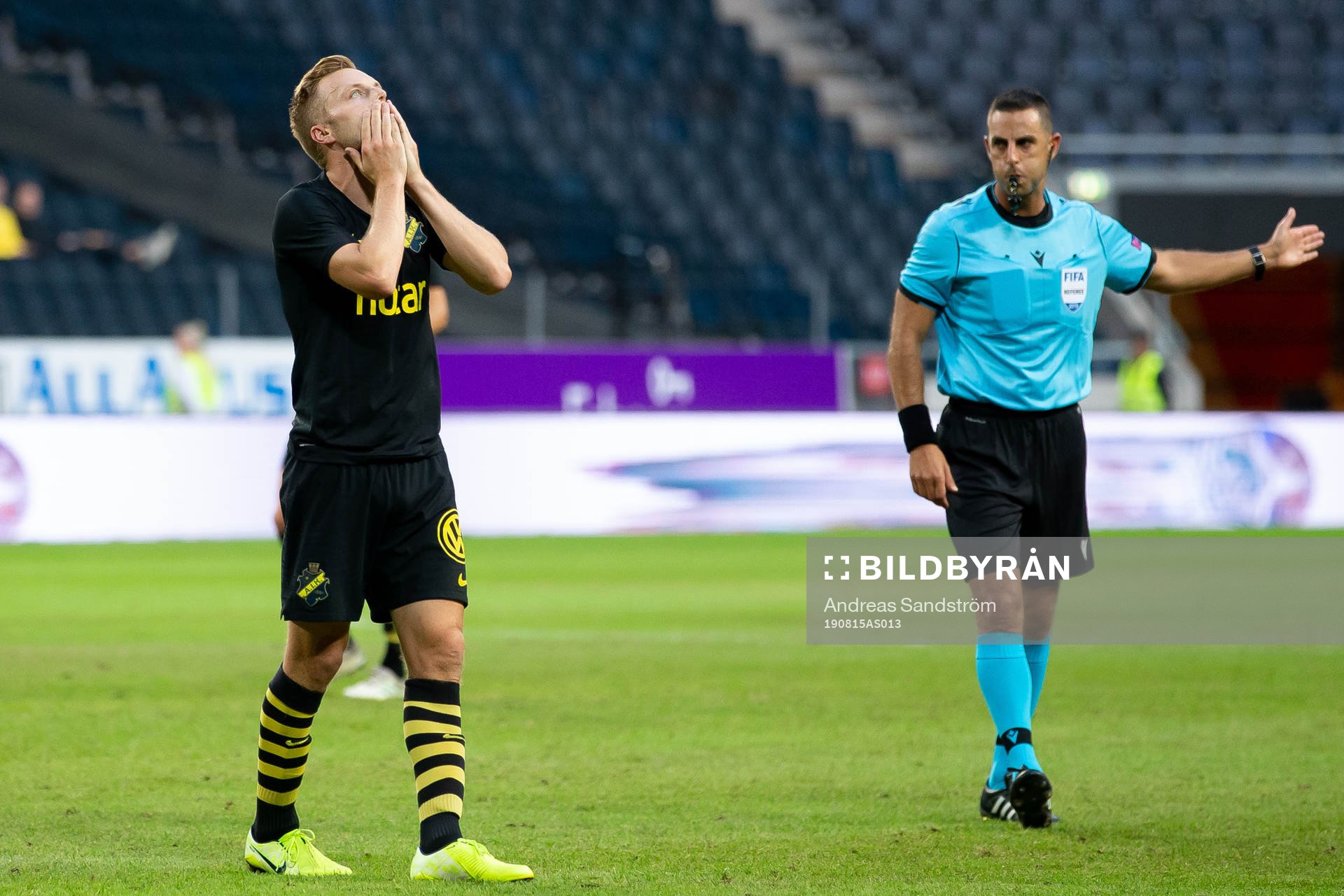Sebastian Larsson of AIK reacts