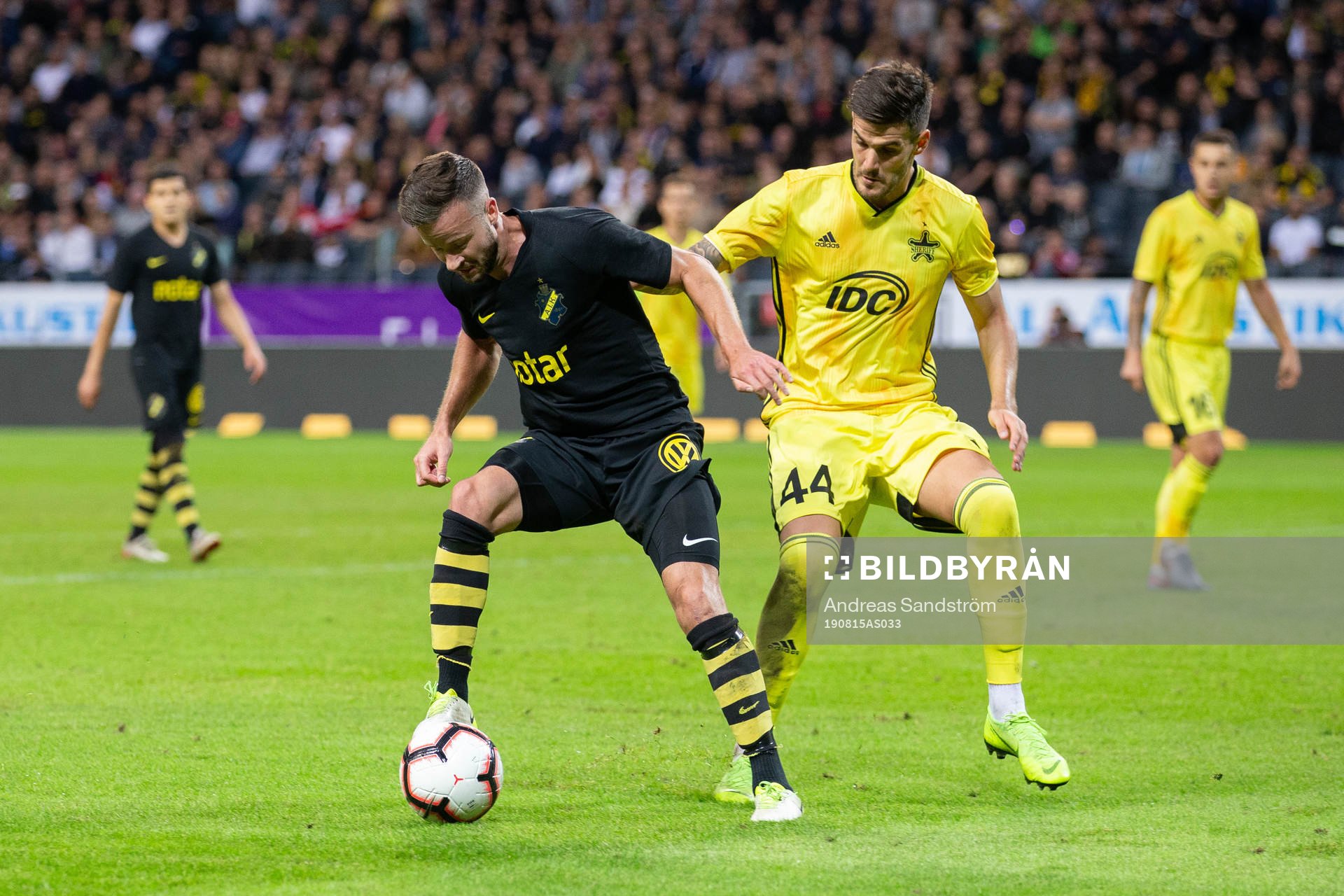Robert Lundström of AIK and Cristiano Da Silva Leite of