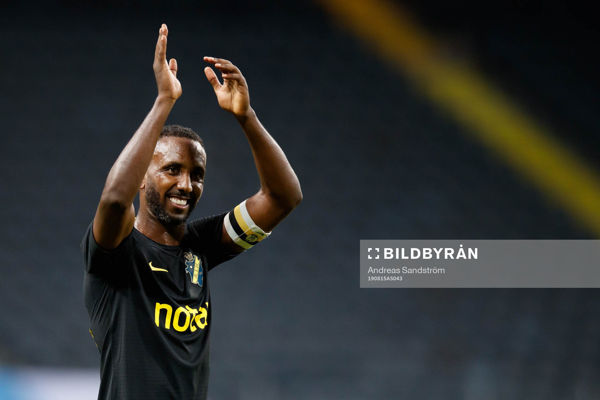 Henok Goitom of AIK celebrates