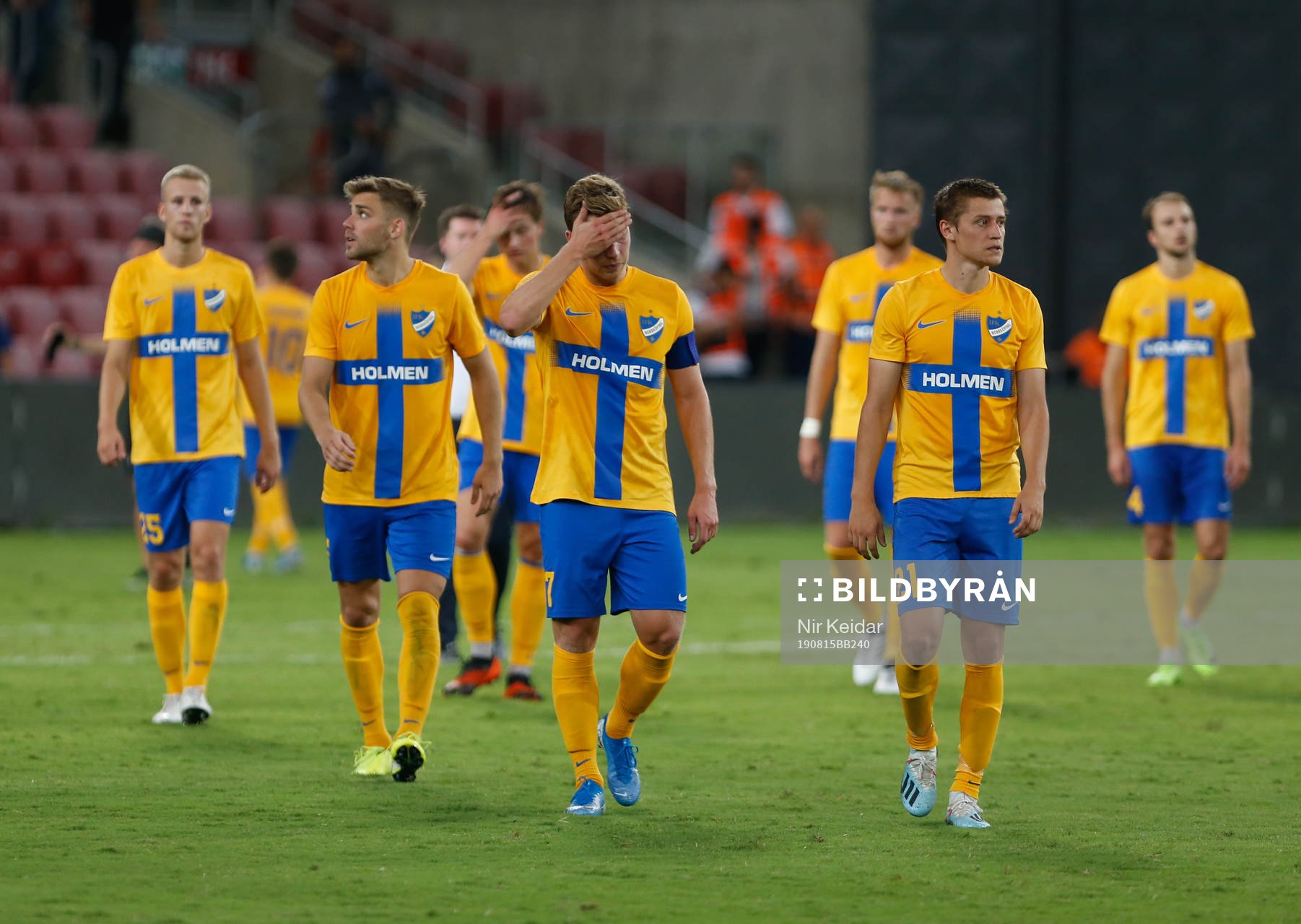 The players of IFK Norrköping looks dejected