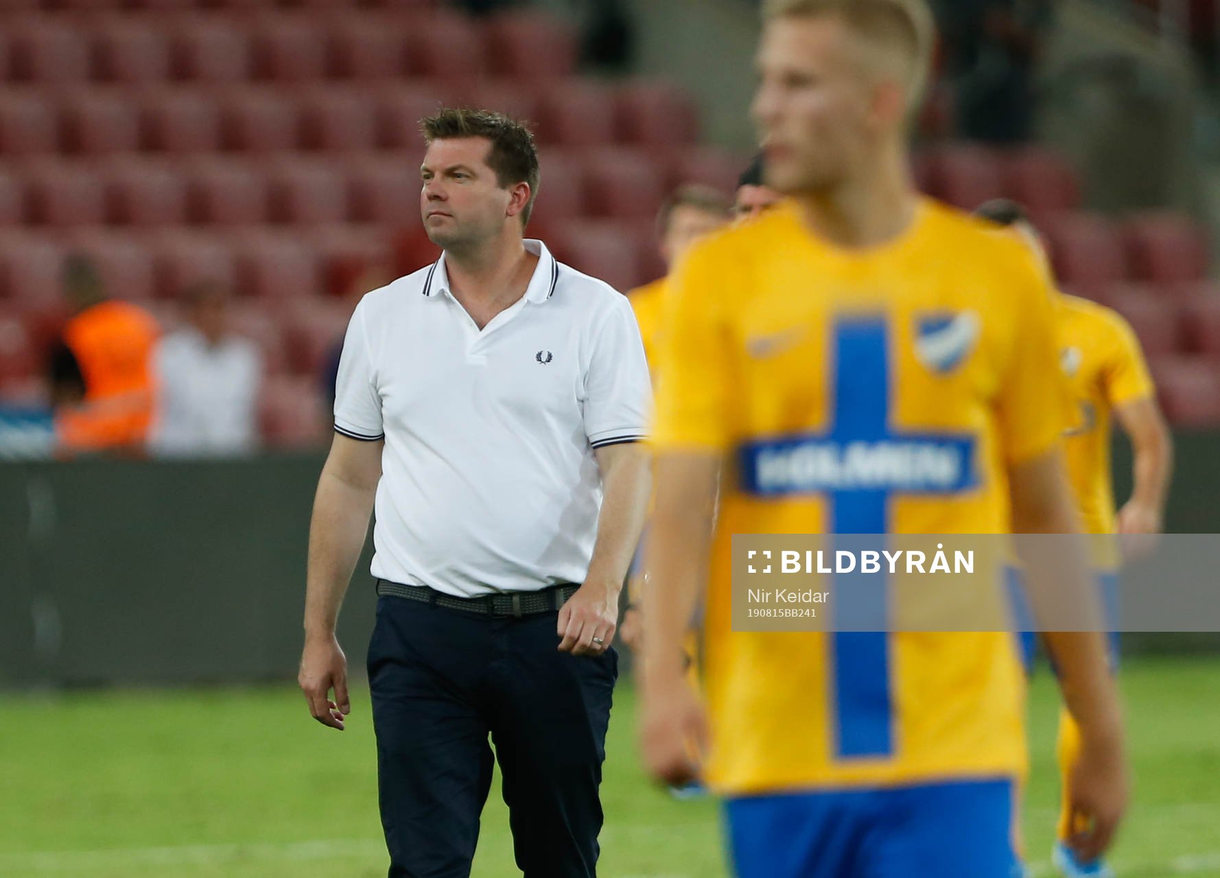 The coach of IFK Norrköping, Jens Gustafsson, looks