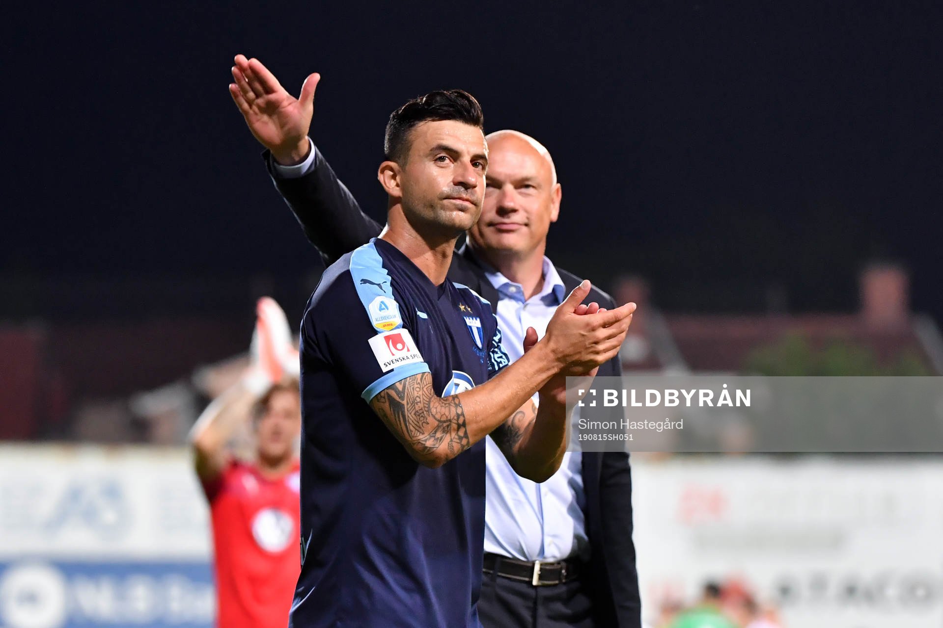 Behrang Safari and Uwe Rösler, head coach of Malmö FF