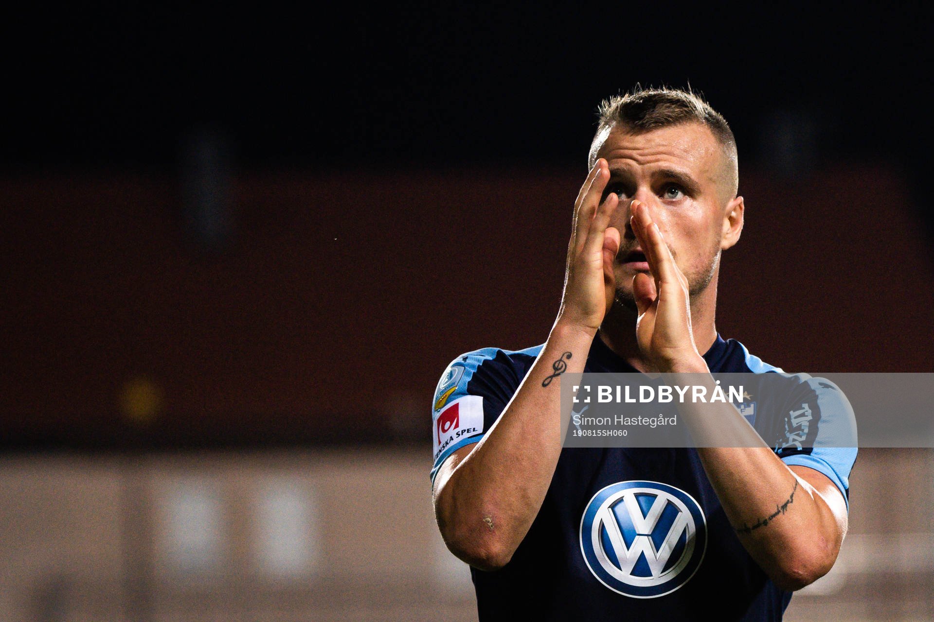 Eric Larsson of Malmö FF celebrates