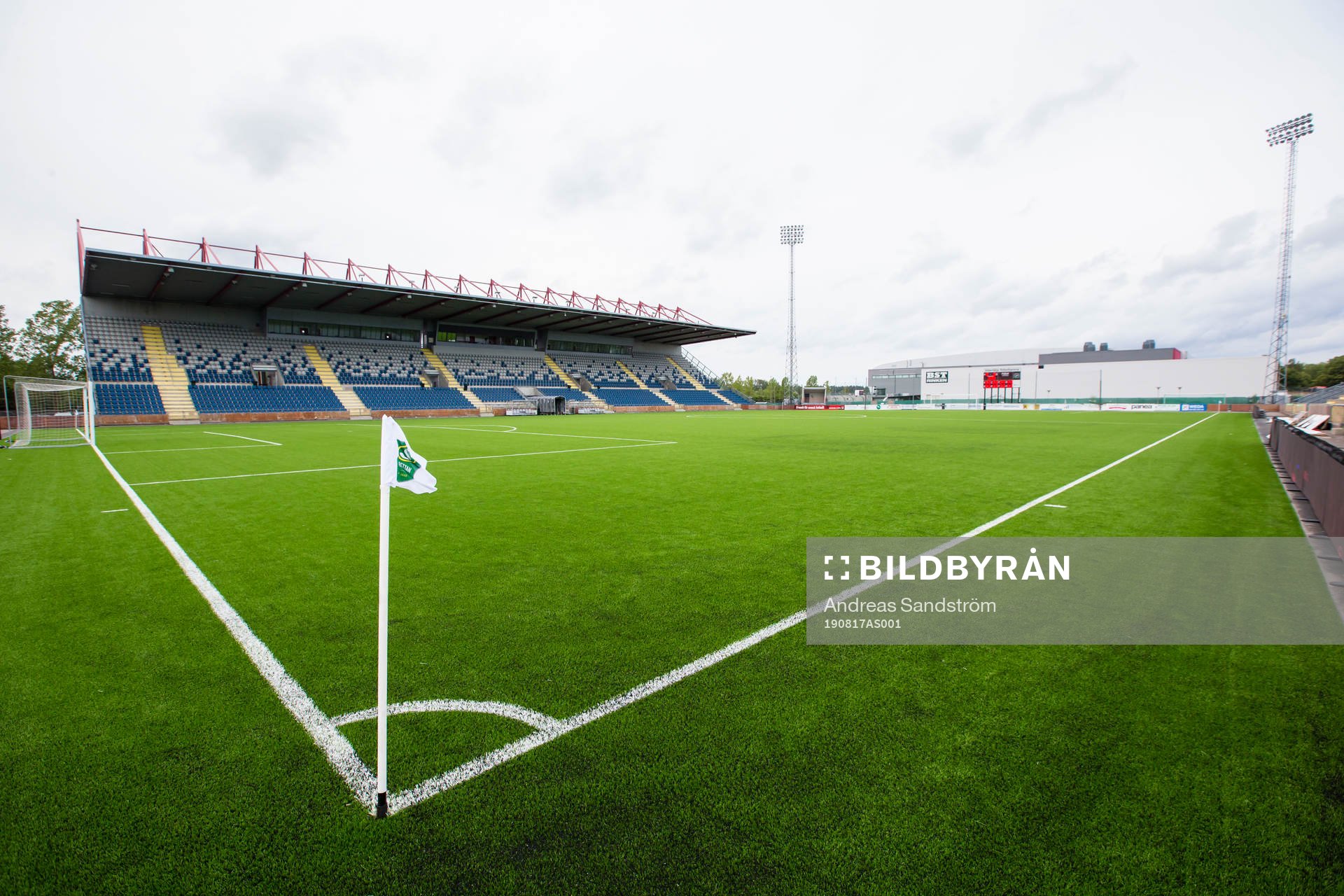 Generell vy över Södertäljes fotbollsarena