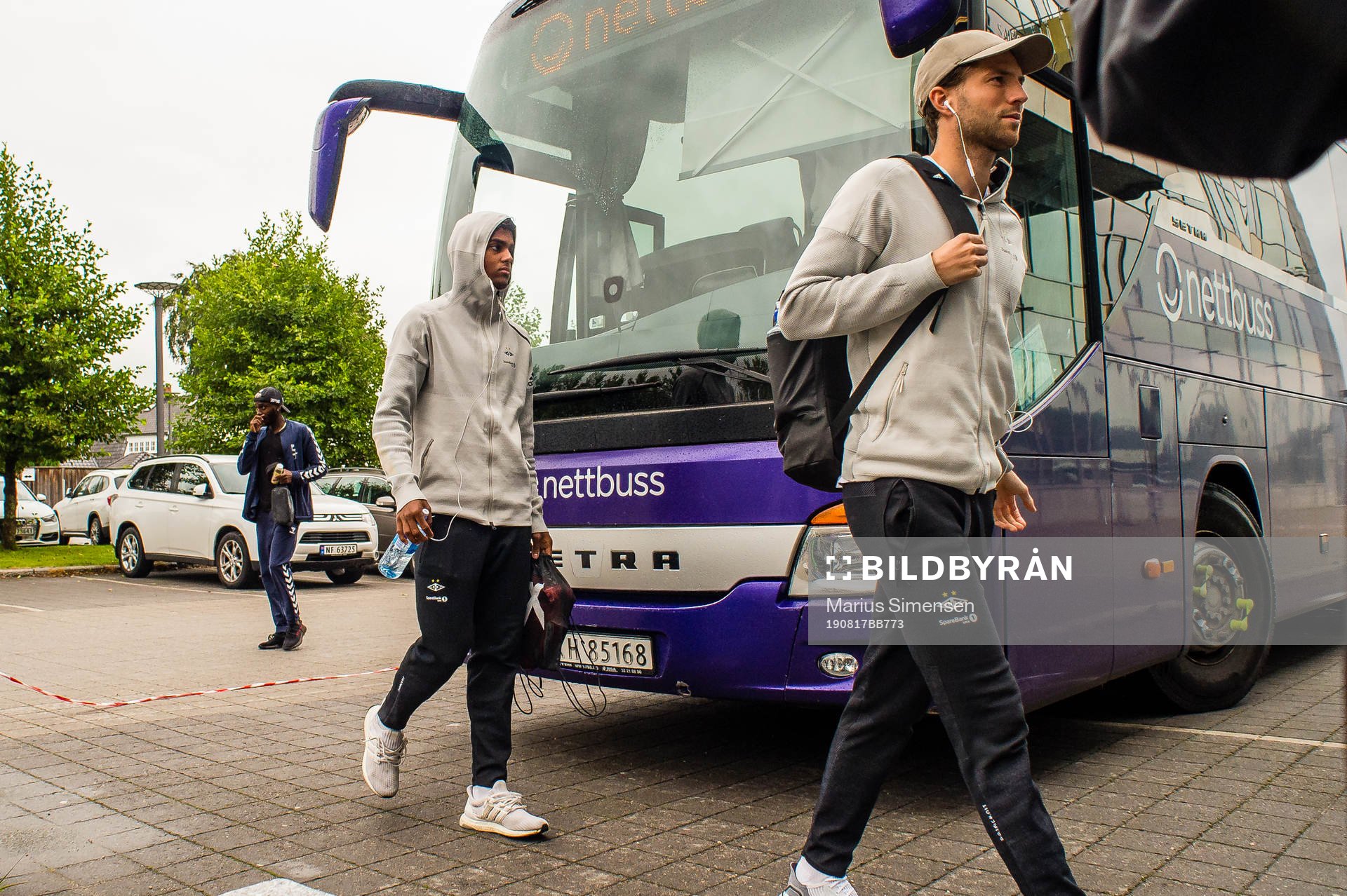 Emil Konradsen Ceide and Marius Lundemo of Rosenborg arrives