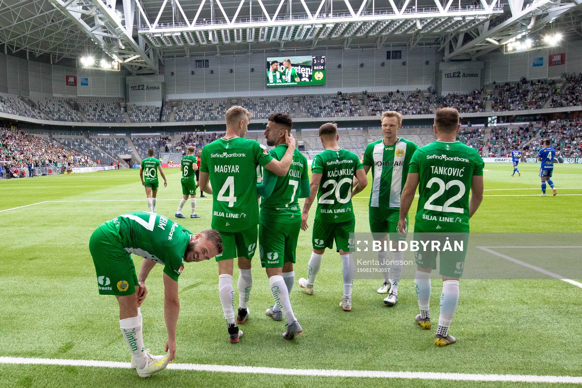 Hammarbys Mats Solheim , Richard Magyar och Imad Khalili