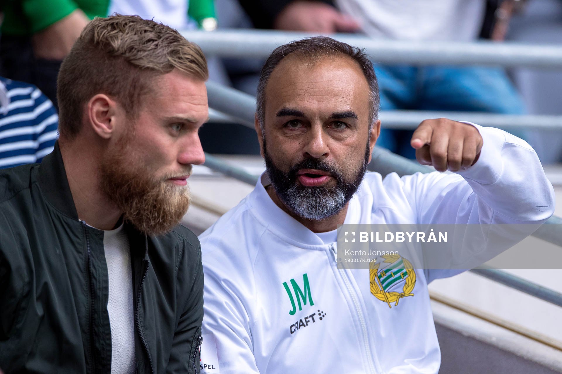 Hammarbys fystränare Janne Mian (h) och David Fällman (v)