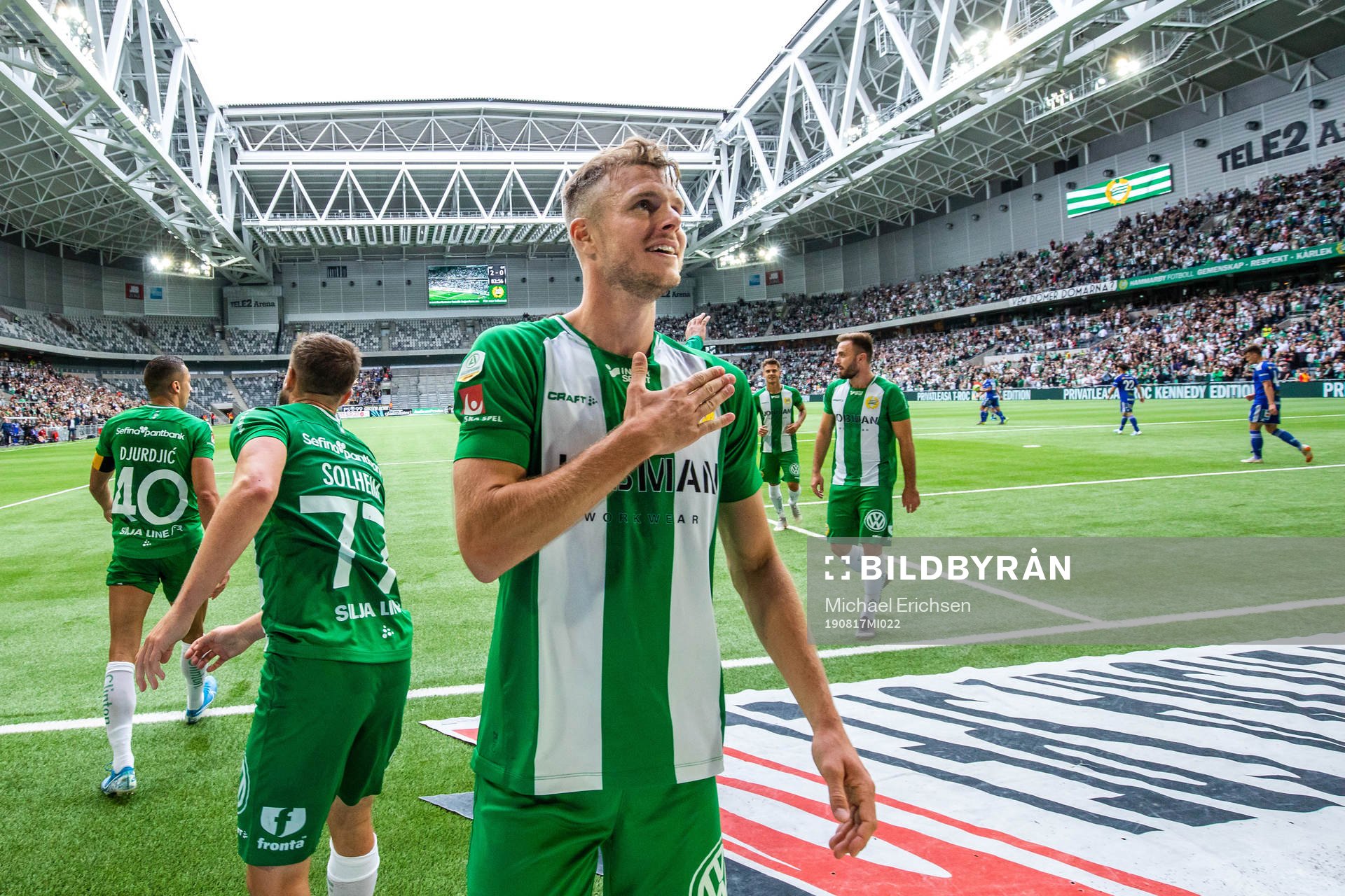 Hammarbys Richard Magyar jublar