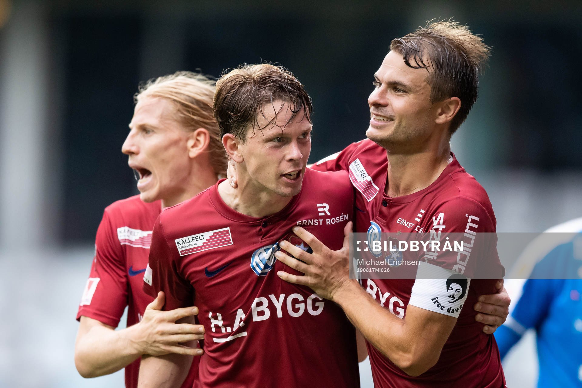Örgrytes Anton Lans jublar ihop med Gustav Ludwigson och