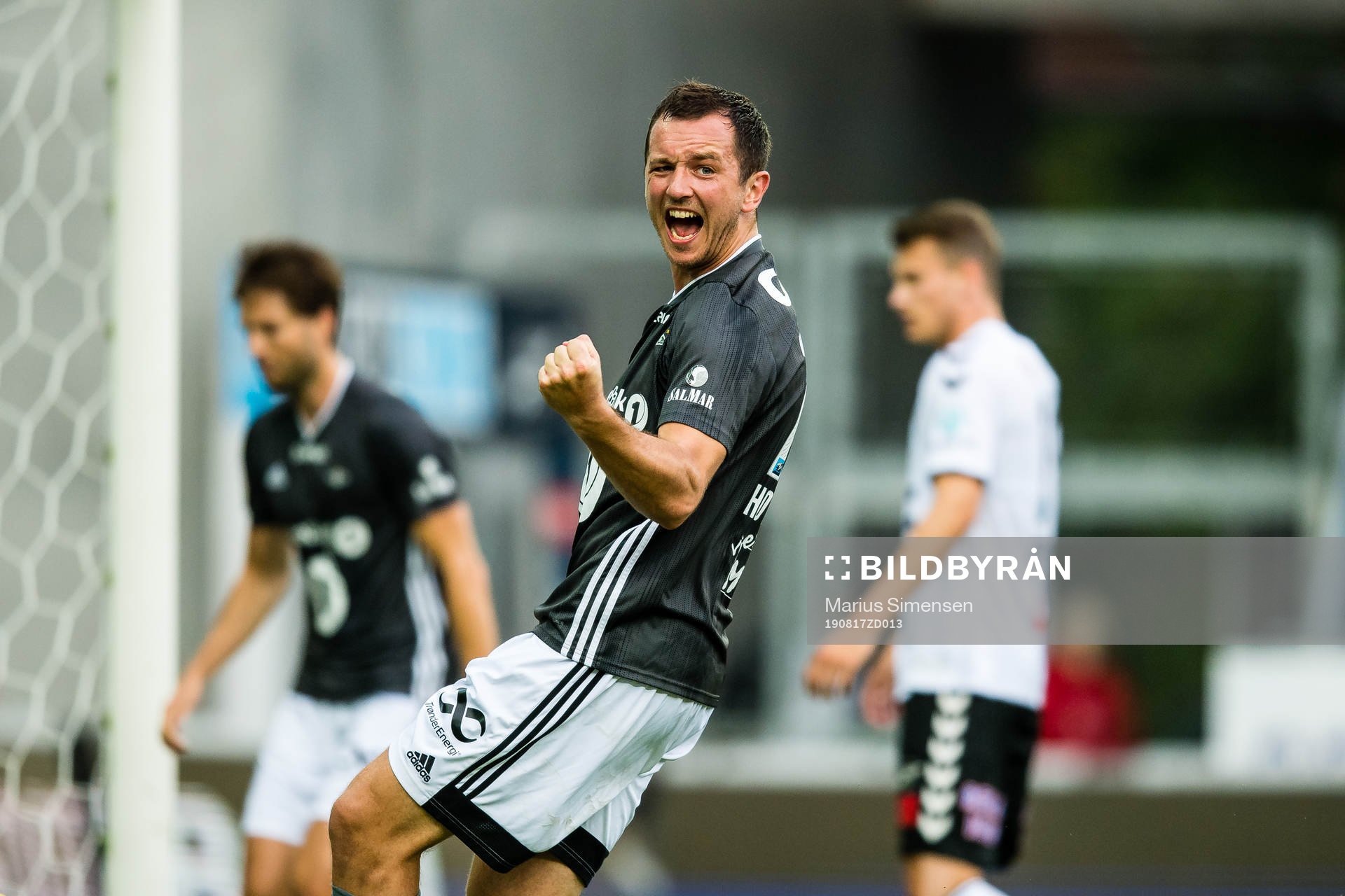 Even Hovland of Rosenborg celebrates