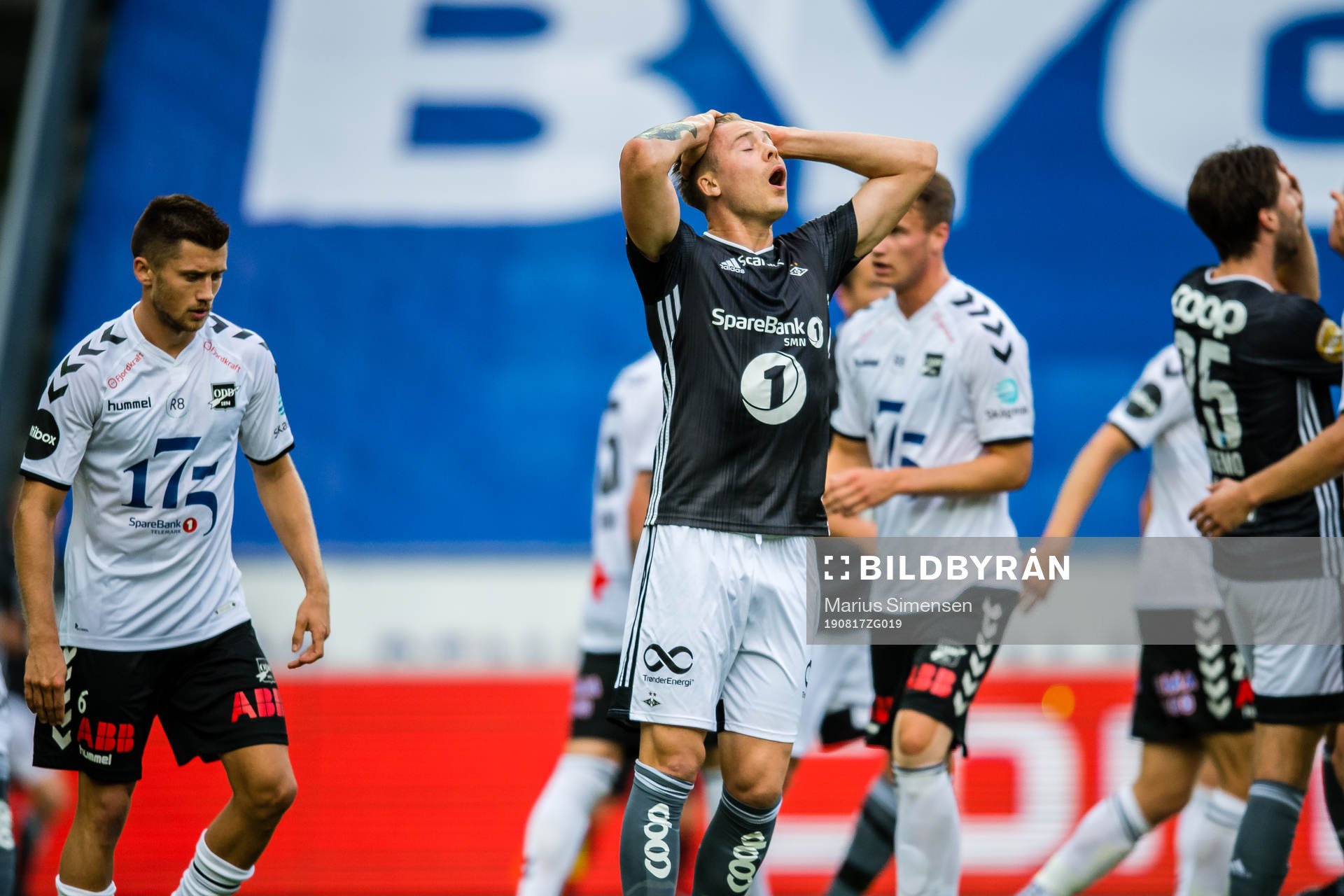 Alexander Toft Søderlund of Rosenborg reacts