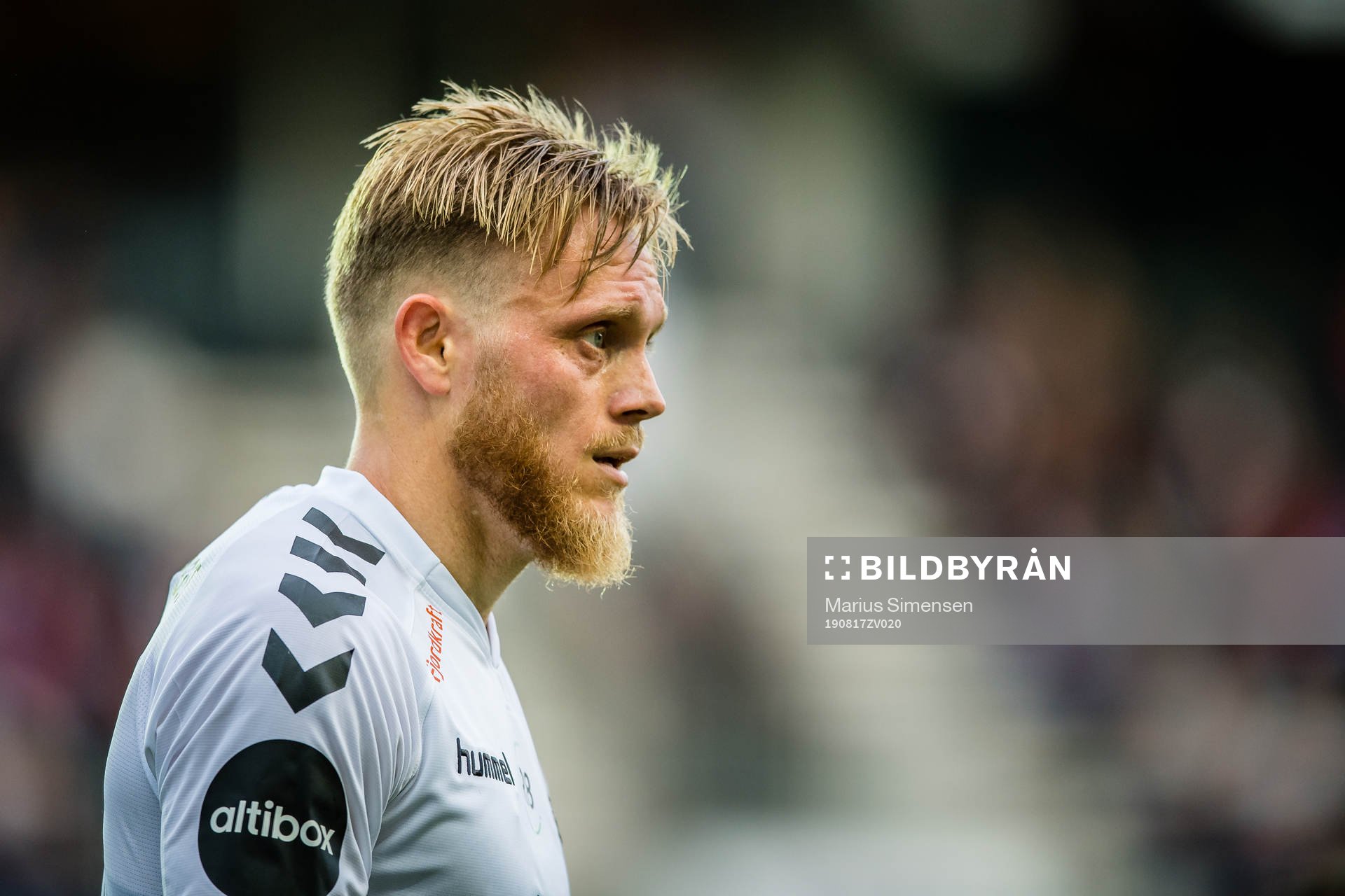 Fredrik Lund Nordkvelle of Odd during the Eliteserien match between Odd and Rosenborg on August 17, 2019 in Skien.