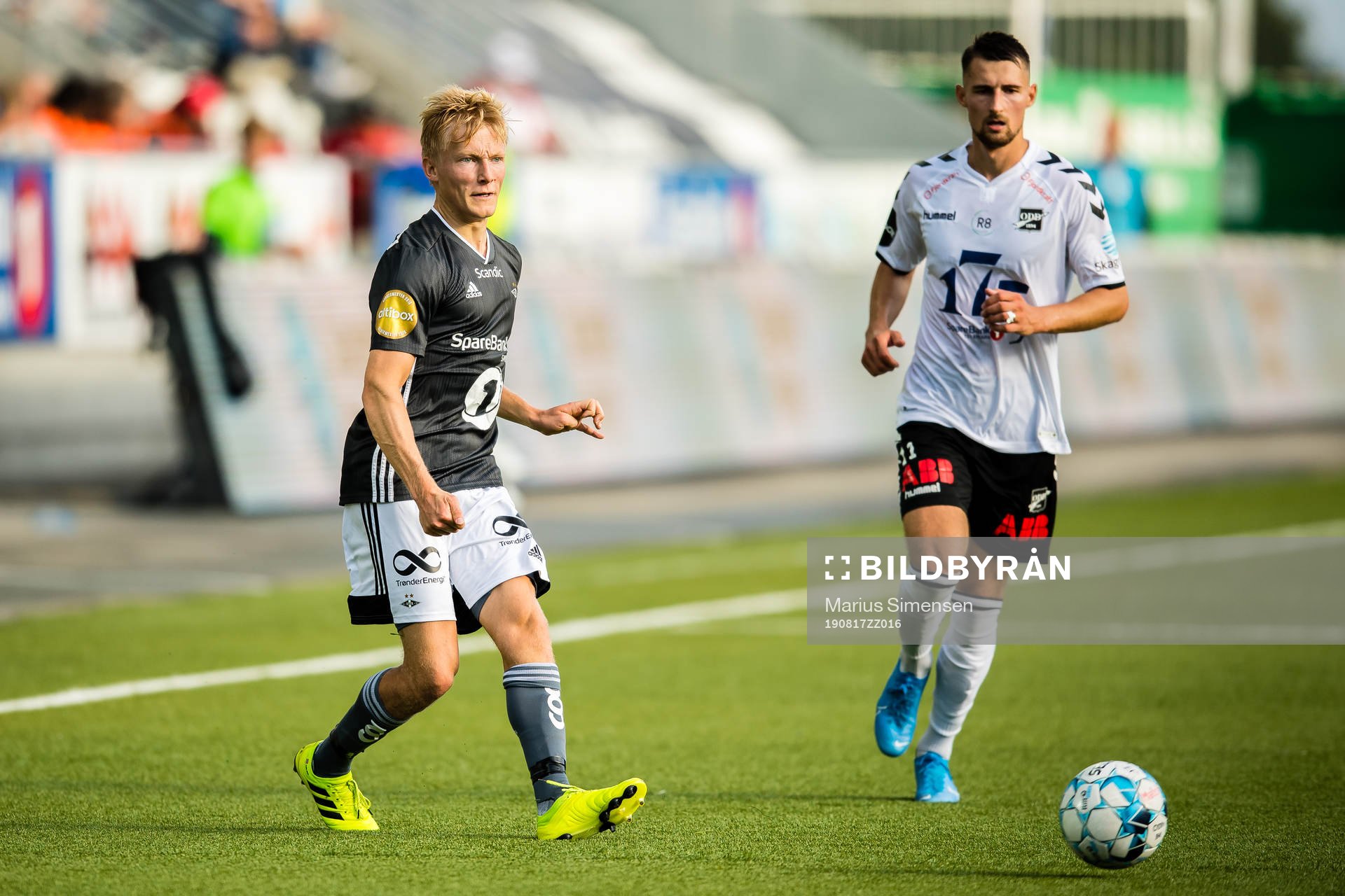 Birger Solberg Meling of Rosenborg and Elbasan Rashani of