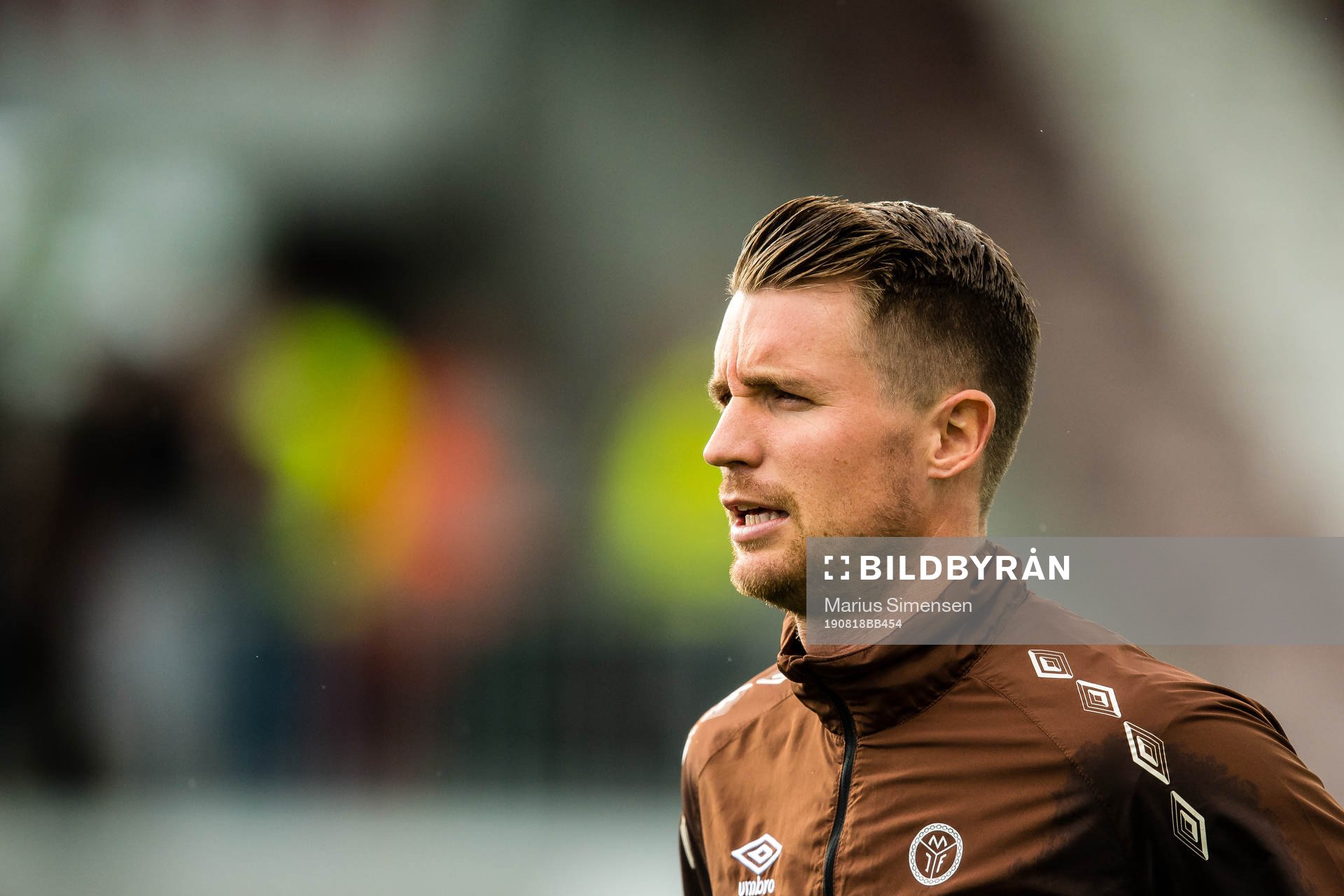 Christian Andreas Gauseth of Mjøndalen ahead of the Eliteserien match between Mjøndalen and Brann on August 18, 2019 in Mjøndalen.