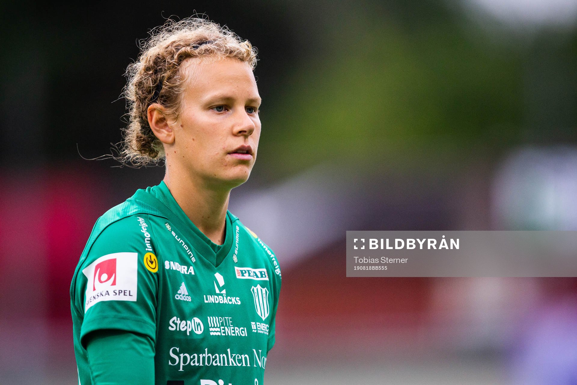 Piteås målvakt Cajsa Andersson deppar