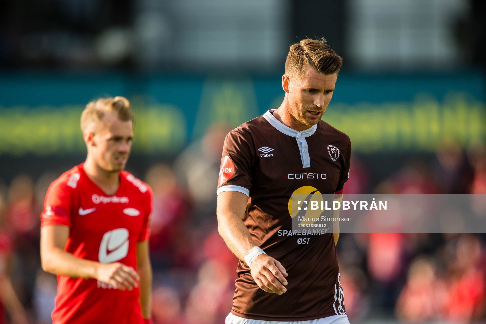 Christian Andreas Gauseth of Mjøndalen during the Eliteserien match between Mjøndalen and Brann on August 18, 2019 in Mjøndalen.