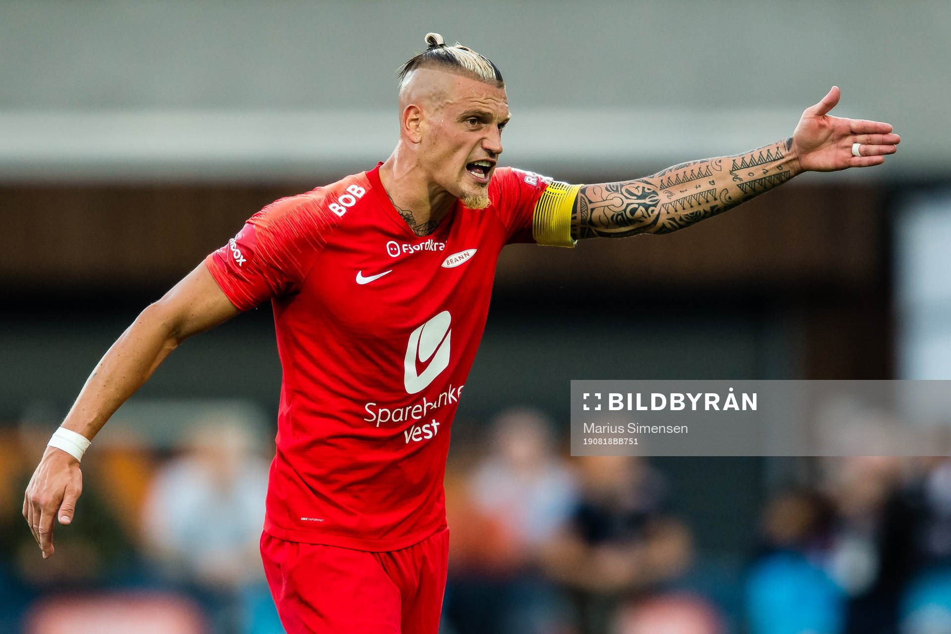 Vito Wormgoor of Brann reacts