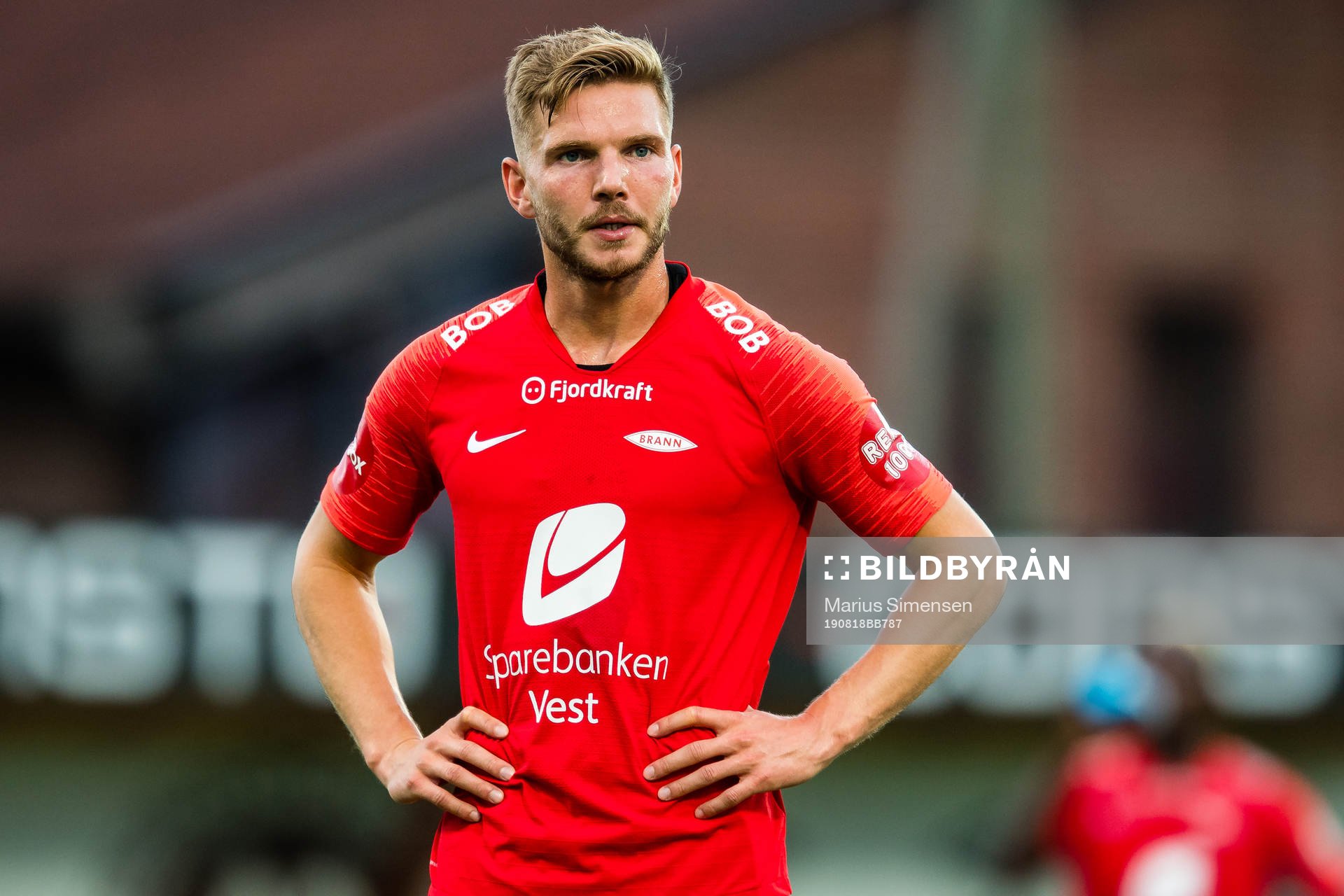 Gilli Rolantsson Sørensen of Brann looks dejected