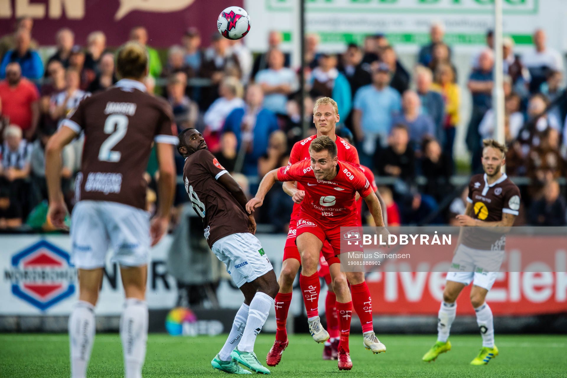 Olivier Occean of Mjøndalen and Amer Ordagic of Brann