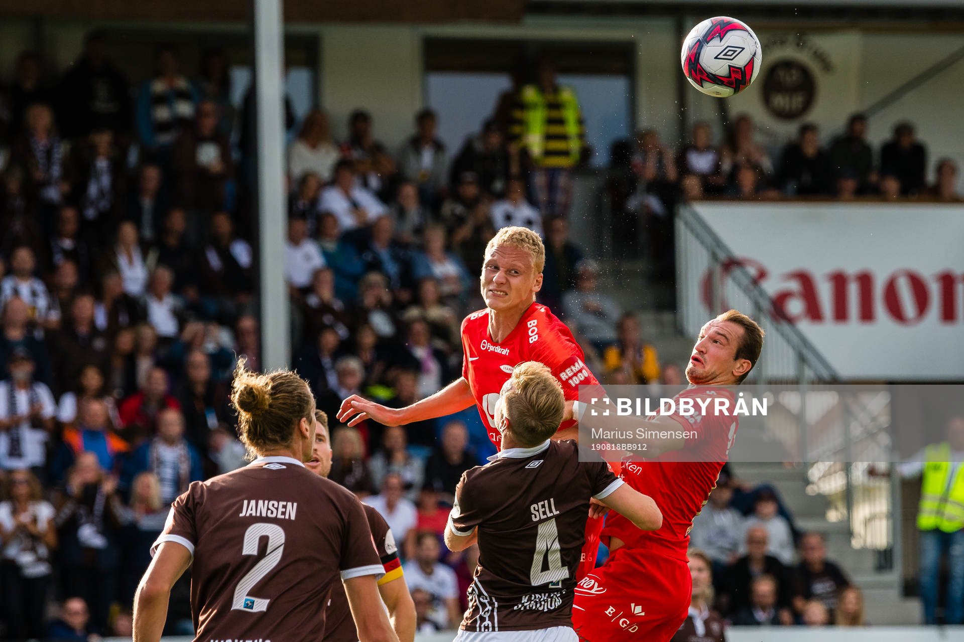 Kristoffer Ramos Barmen and Veton Berisha of Brann