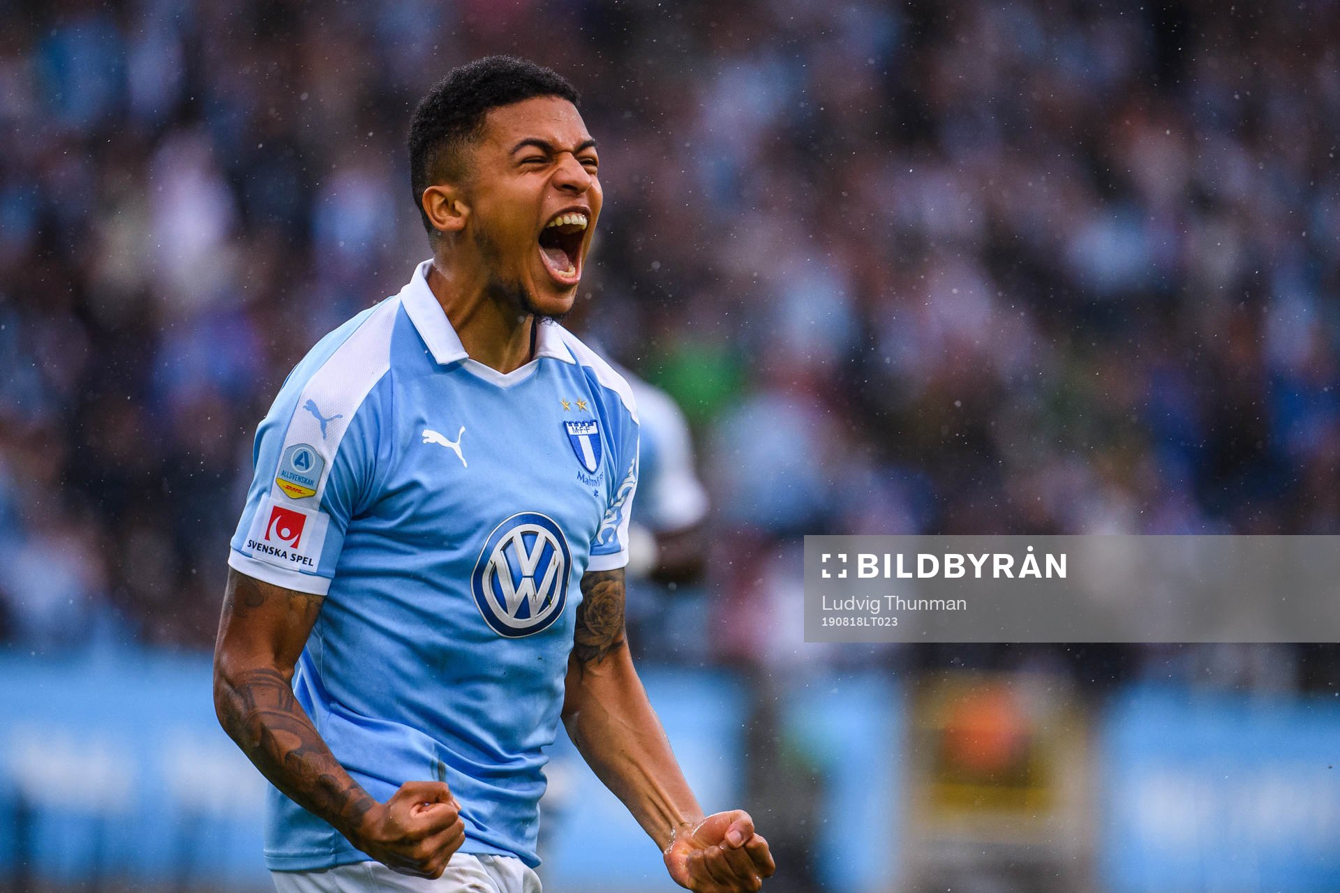 Malmö FFs Romain Gall jublar