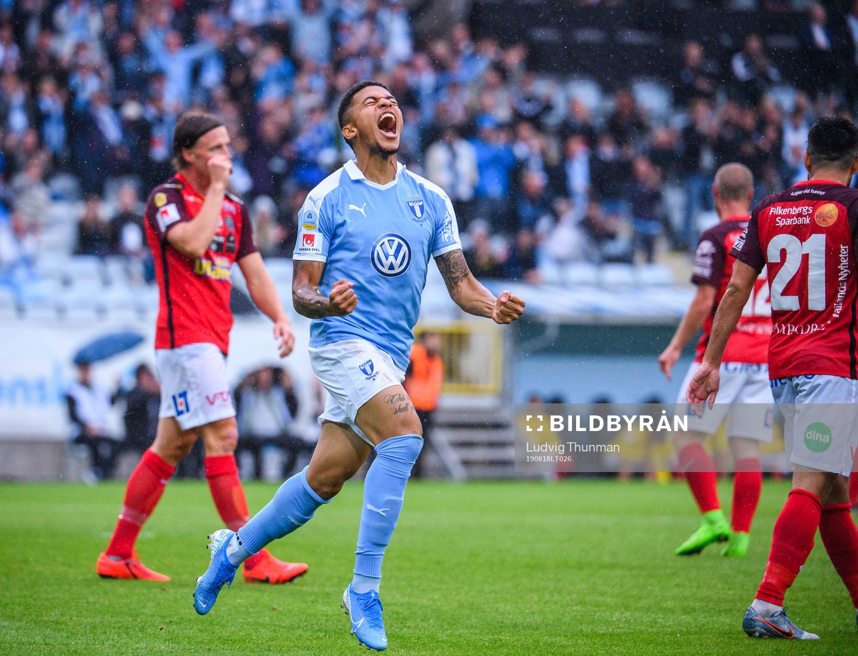 Malmö FFs Romain Gall jublar