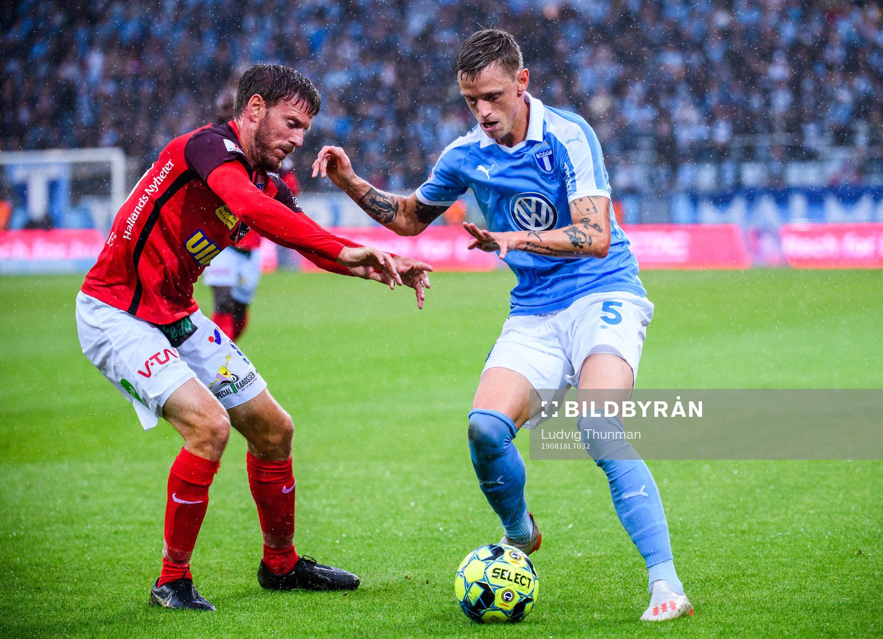 Falkenbergs Karl Söderström och Malmö FFs Sören Rieks