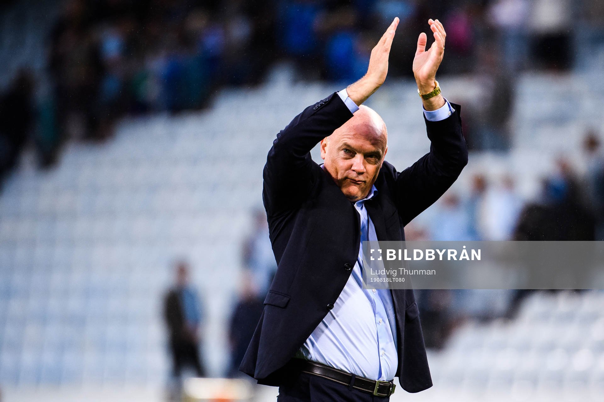 Malmö FFs tränare Uwe Rösler jublar