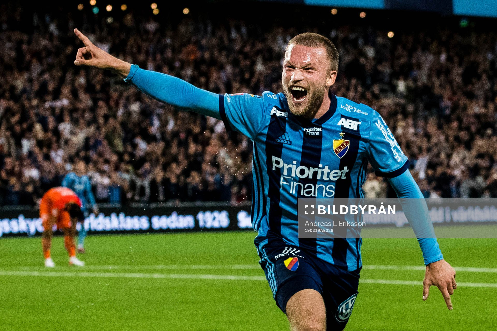 Djurgårdens Nicklas Bärkroth jublar