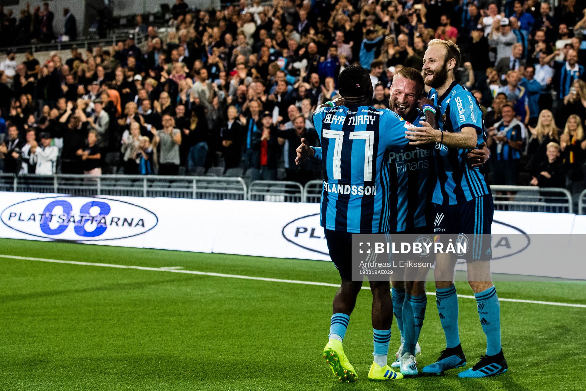 Djurgårdens spelare jublar