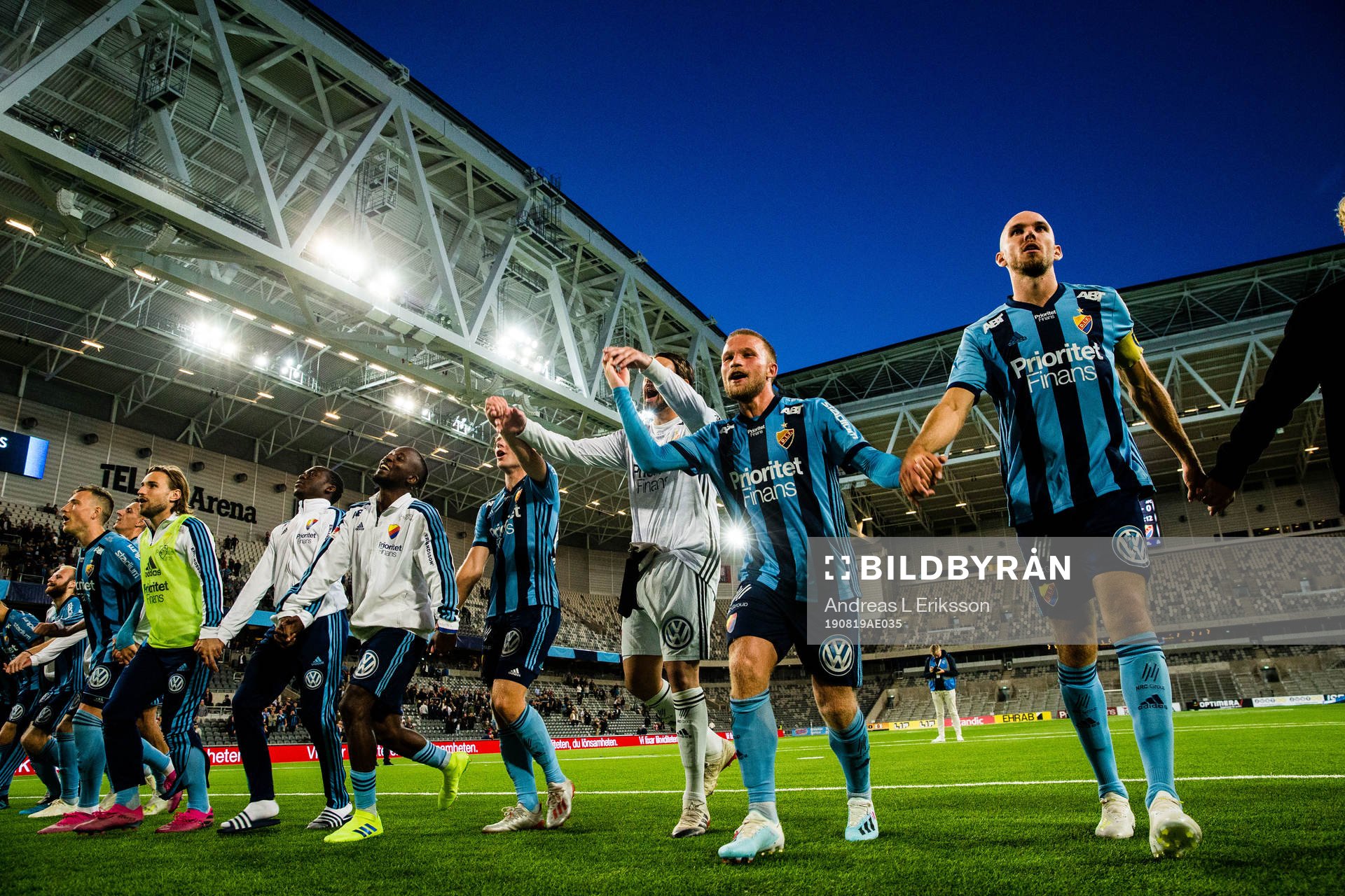 Djurgårdens spelare jublar