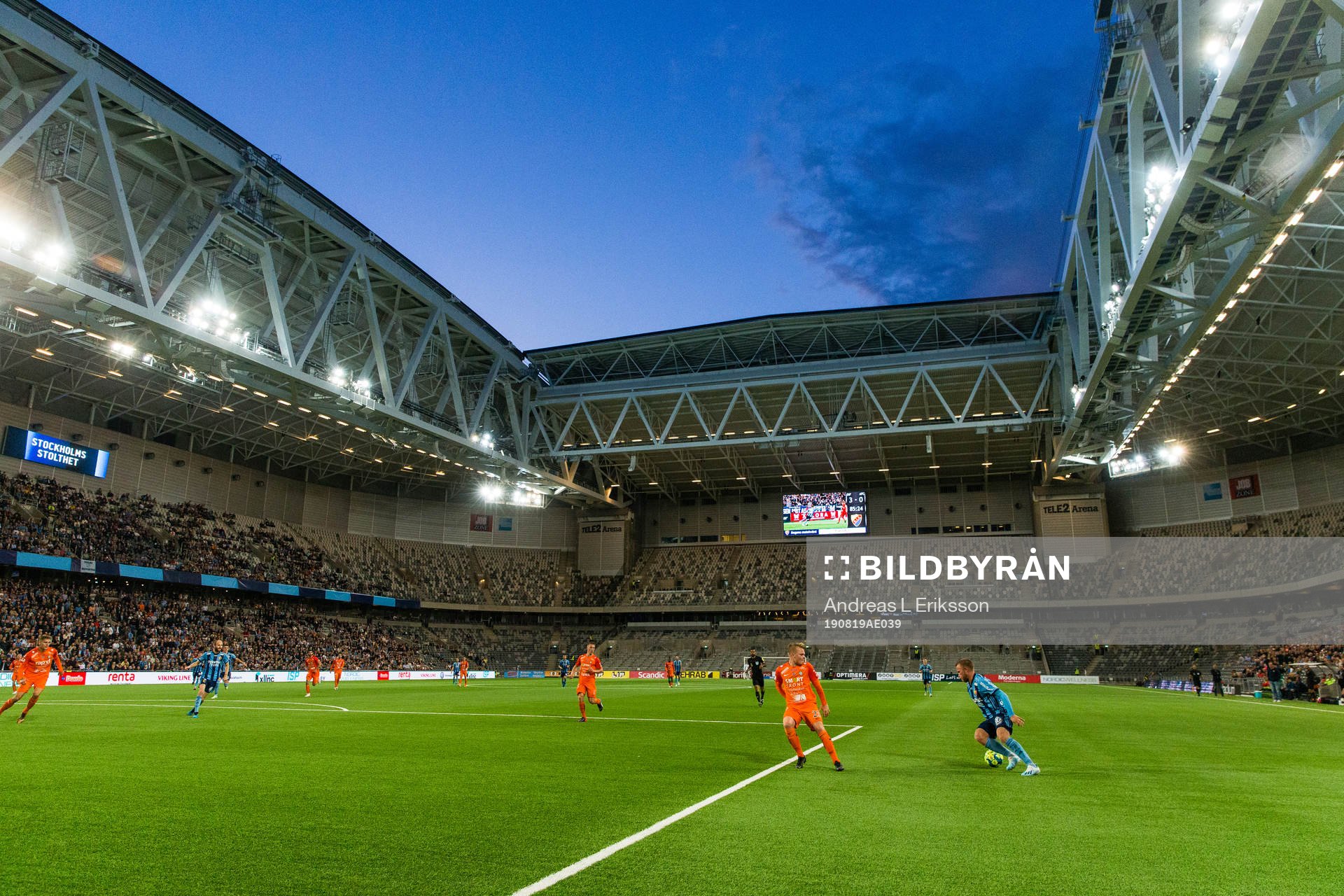 Generell vy av Tele2 Arena