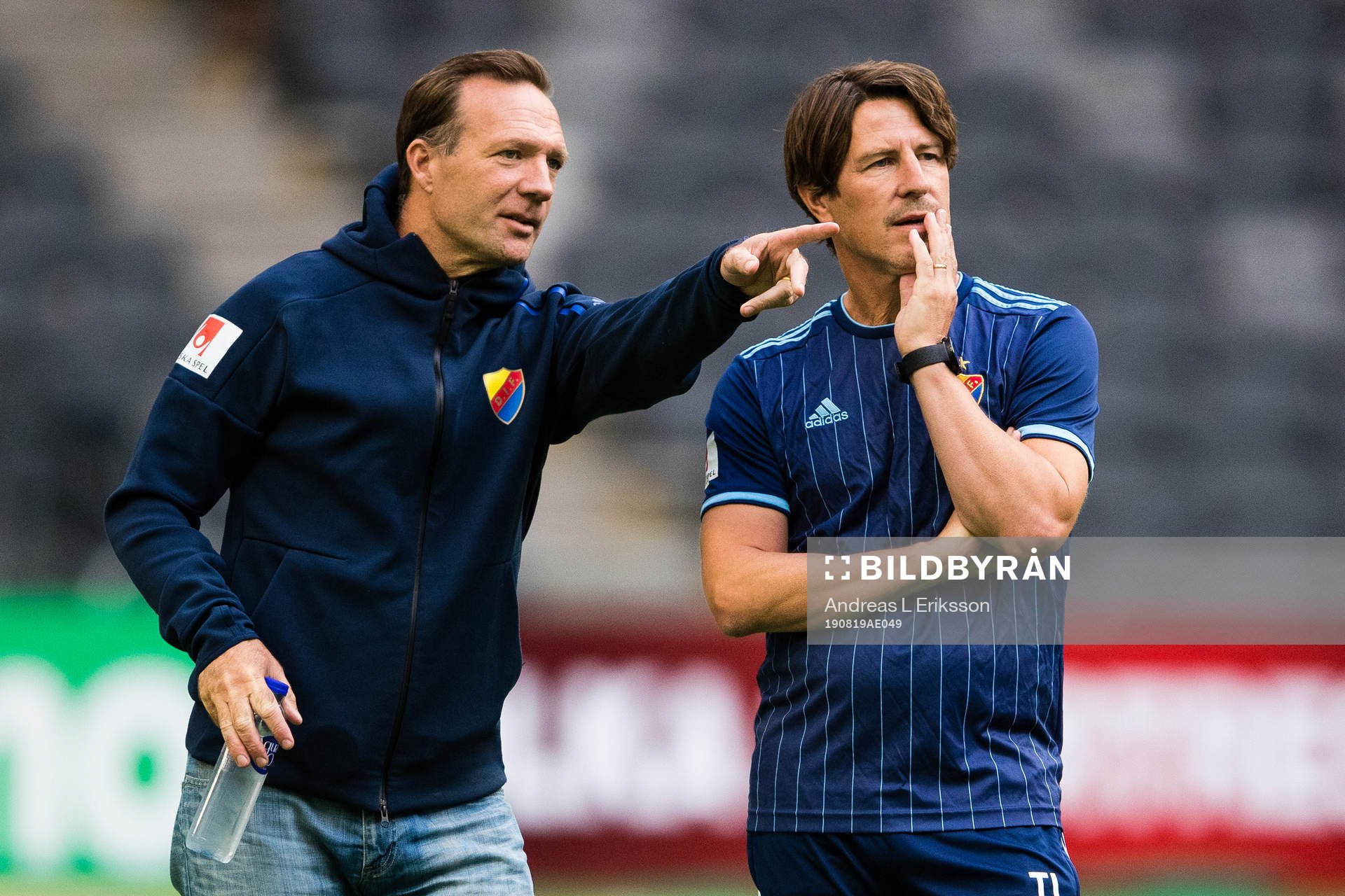 Djurgårdens tränare Kim Bergstrand och tränare Thomas