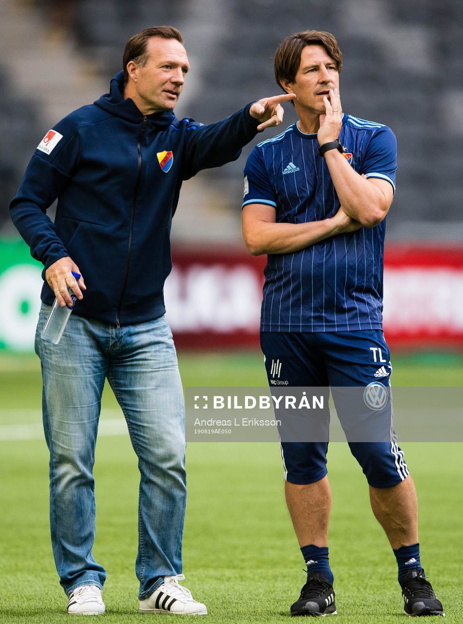 Djurgårdens tränare Kim Bergstrand och tränare Thomas