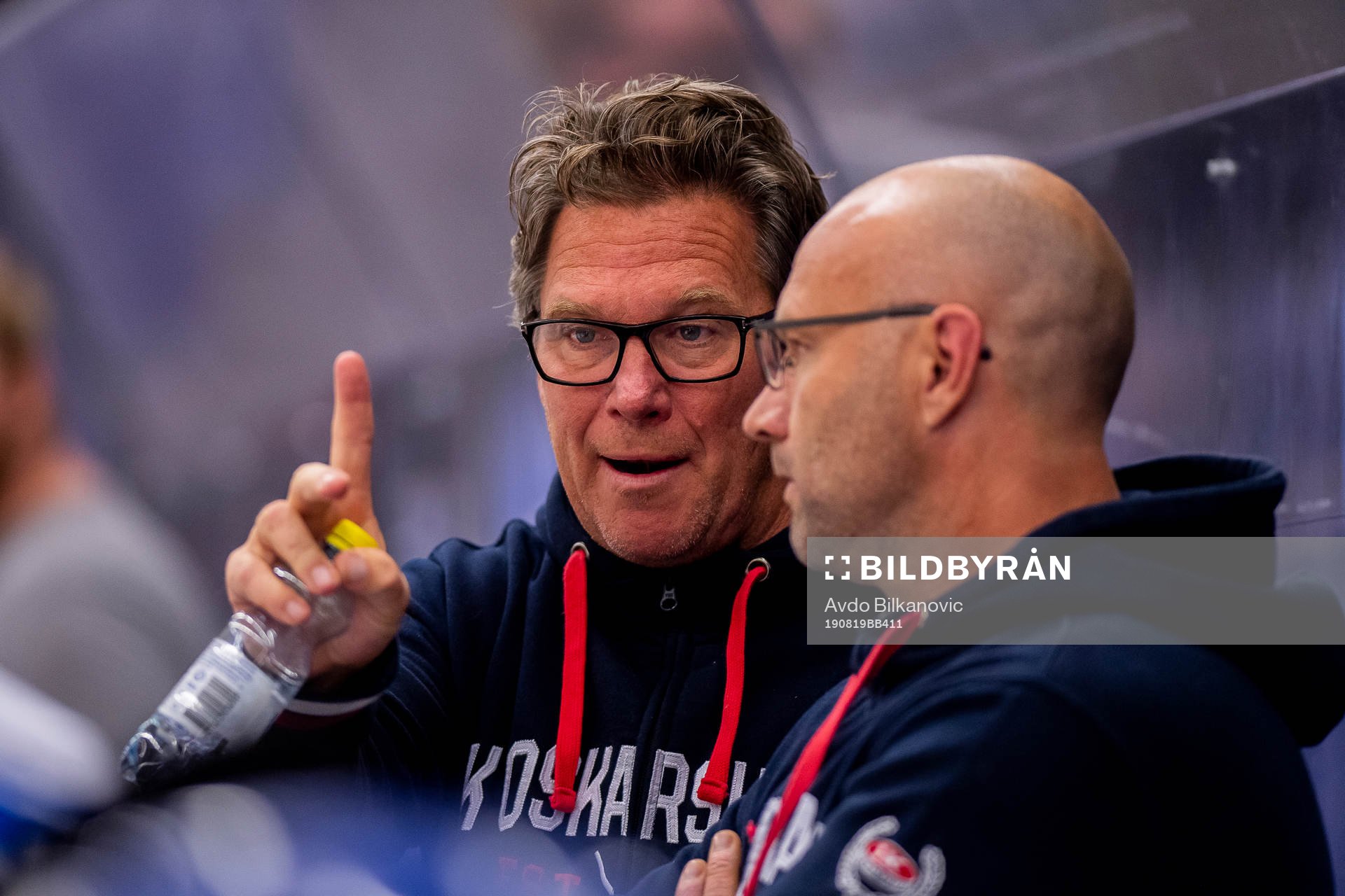 Oskarshamns tränare Håkan Åhlund och assisterande