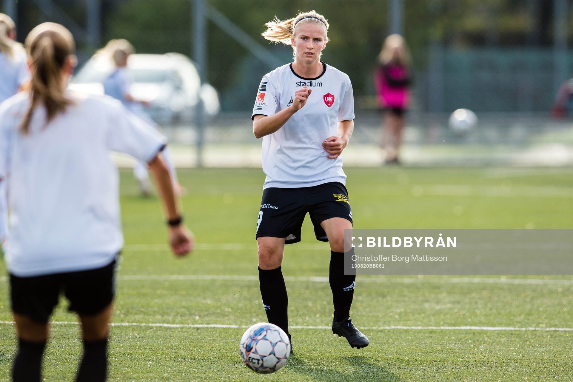 Limhamn Bunkeflos Amanda Kander inför fotbollsmatchen i Damallsvenskan mellan Limhamn Bunkeflo och Kungsbacka den 20 augusti 2019 i Malmö.