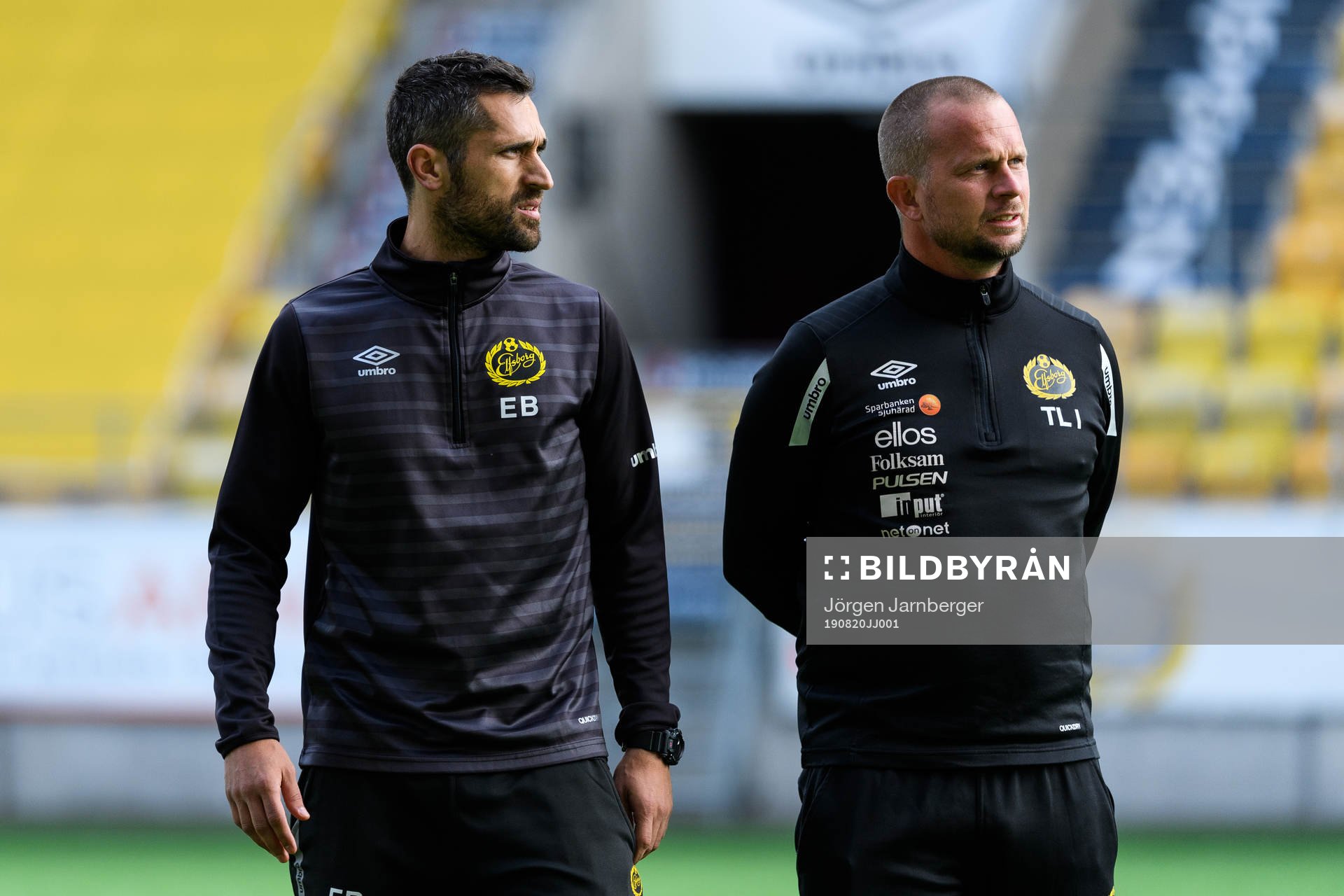 Elfsborgs U21 tränare Tobias Linderoth och Emir Bajrami
