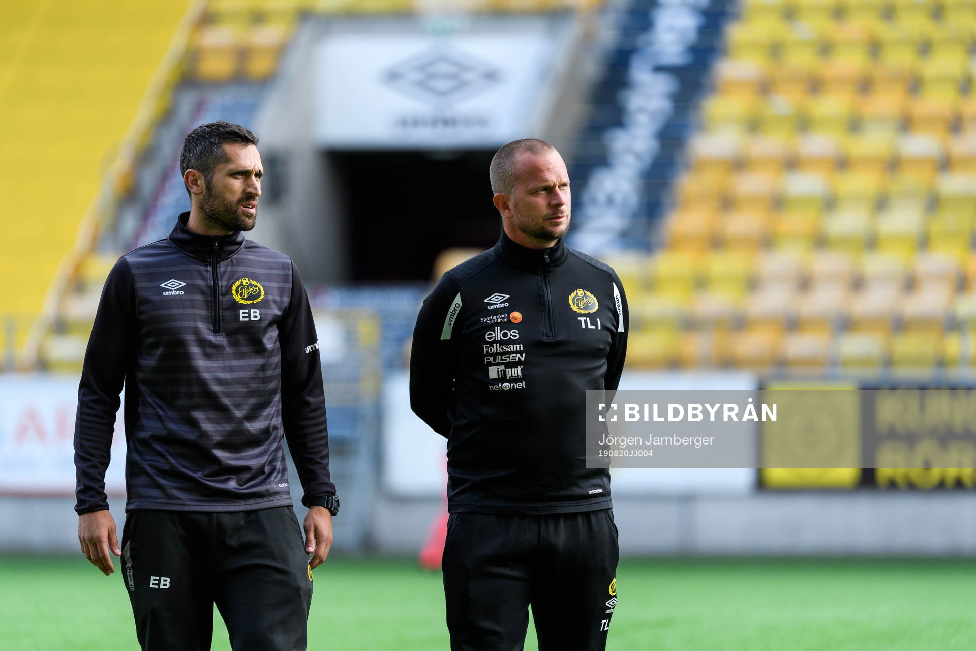 Elfsborgs U21 tränare Tobias Linderoth och Emir Bajrami