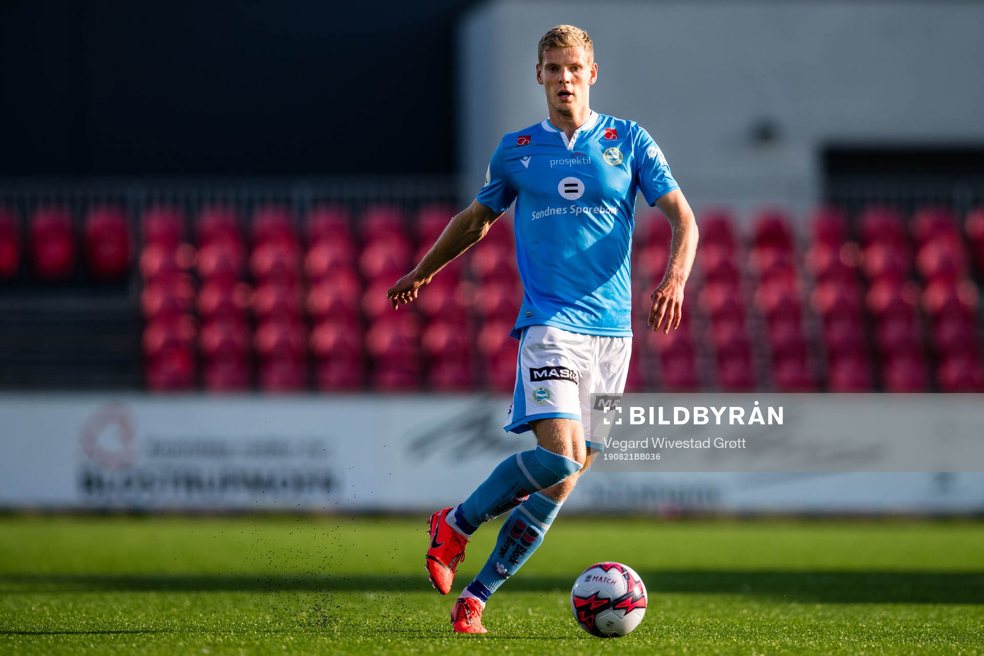 Ari Mohr Jónsson of Sandnes Ulf during the OBOS-ligaen football match between Ull/Kisa and Sandnes Ulf on August 21, 2019 in Jessheim.