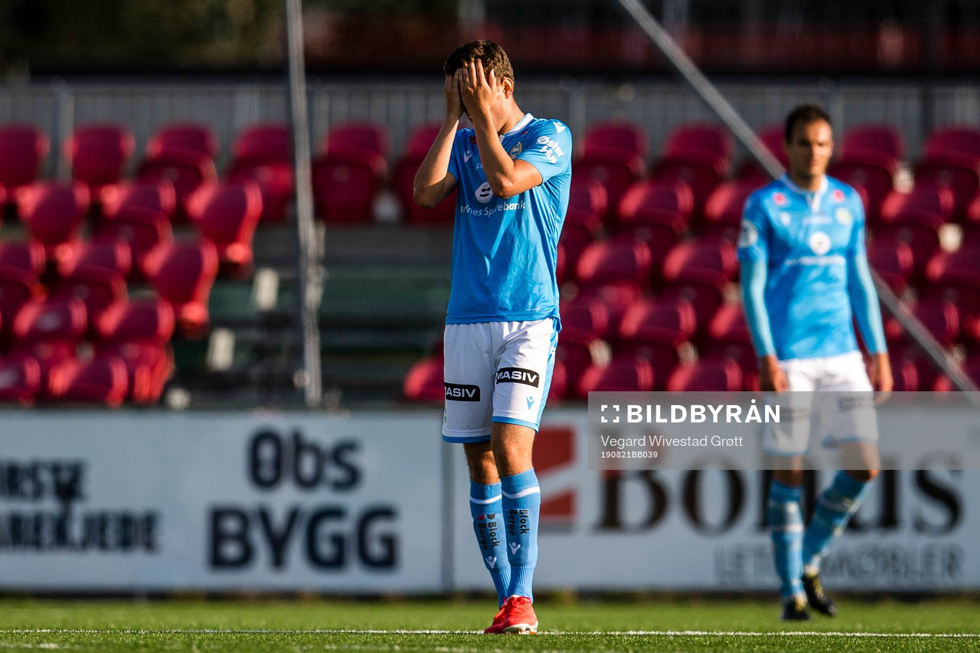 Adrian Berntsen of Sandnes Ulf looks dejected