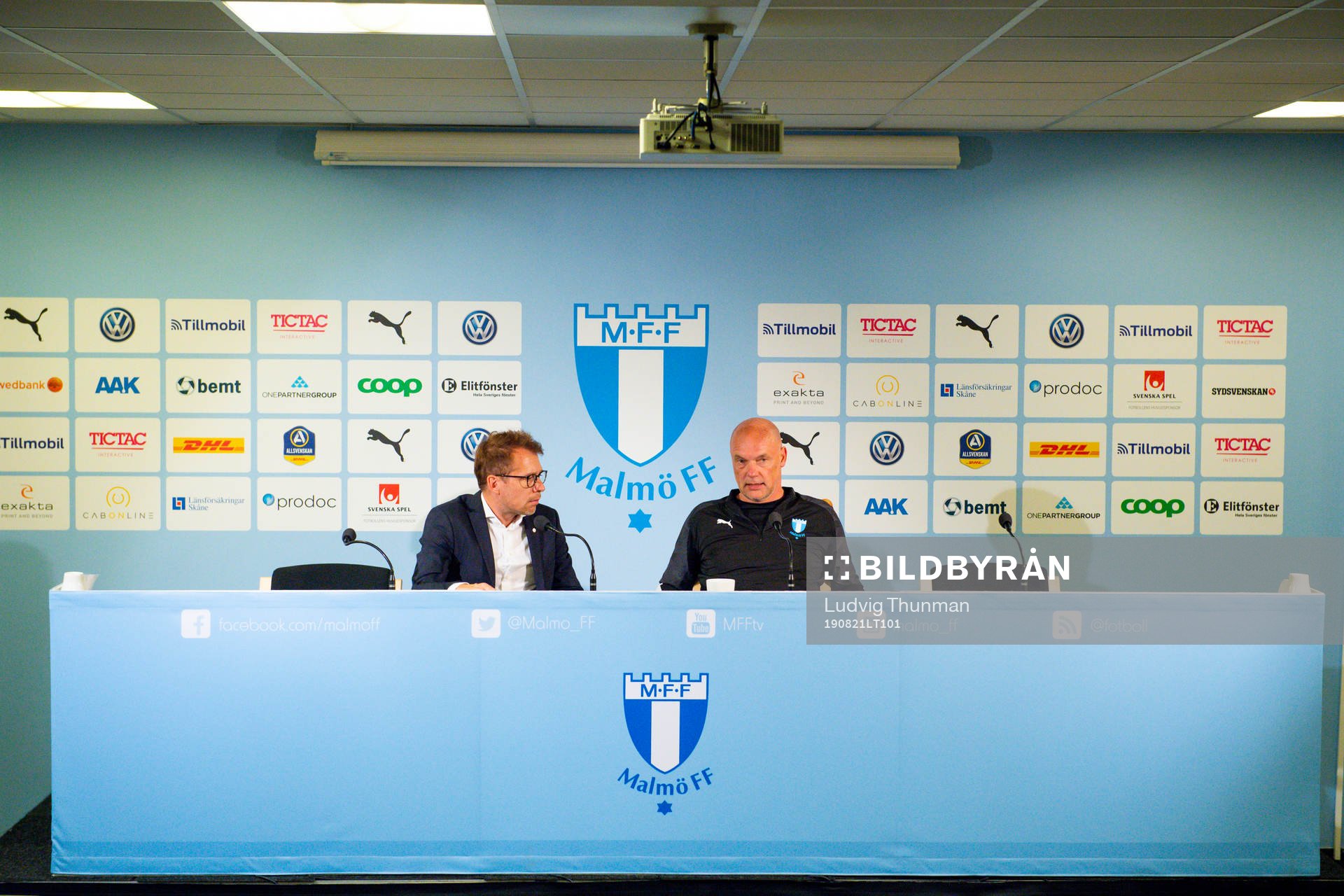 Communications officer Peter Åhlander and Uwe Rösler,