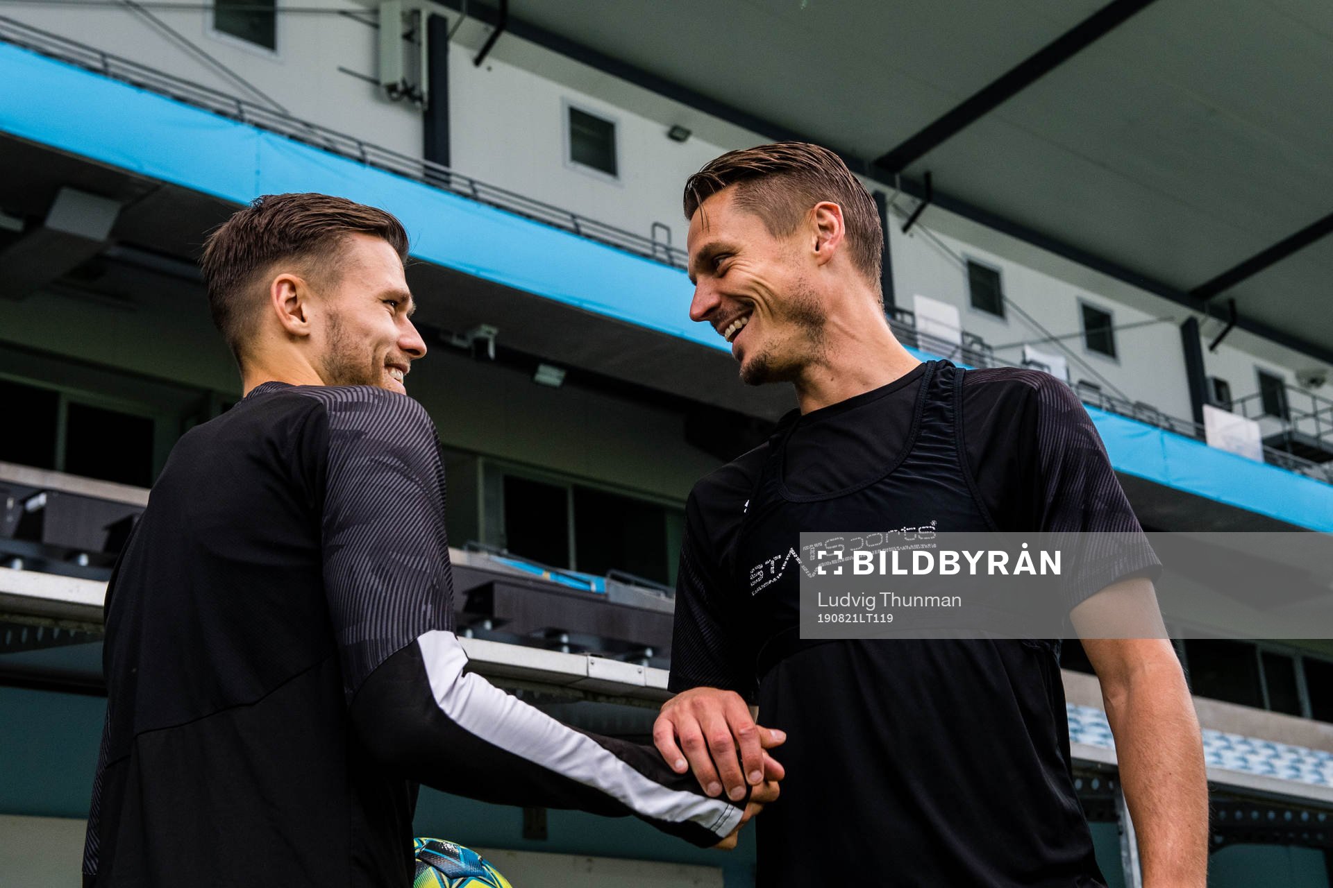 Arnor Traustason and Markus Rosenberg of Malmö FF