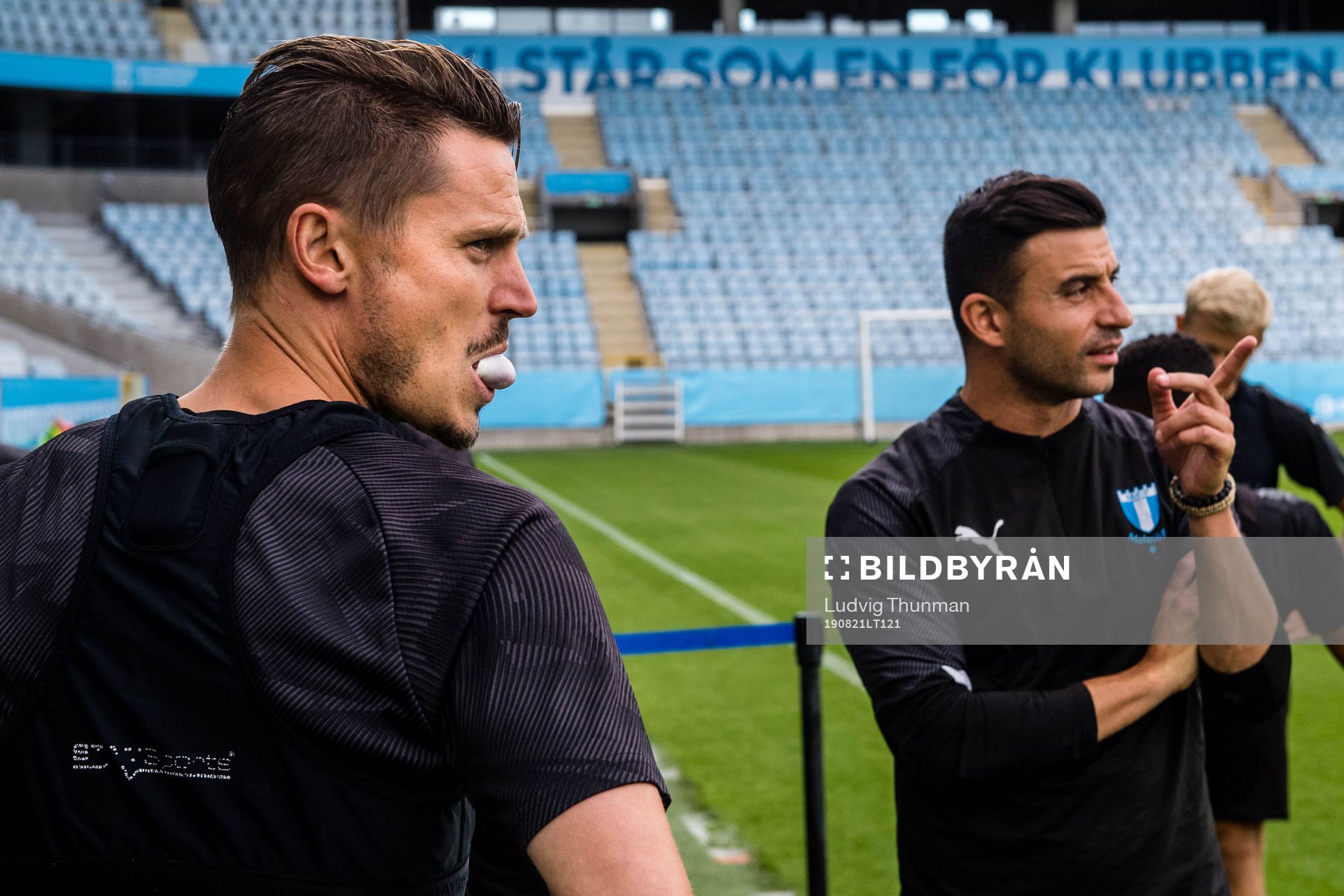 Markus Rosenberg and Behrang Safari of Malmö FF