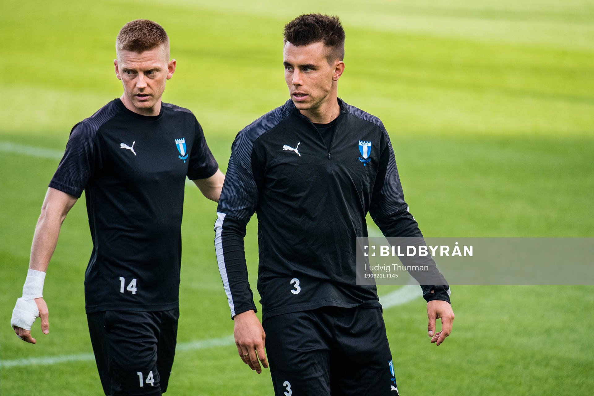 Anders Christiansen and Jonas Knudsen of Malmö FF