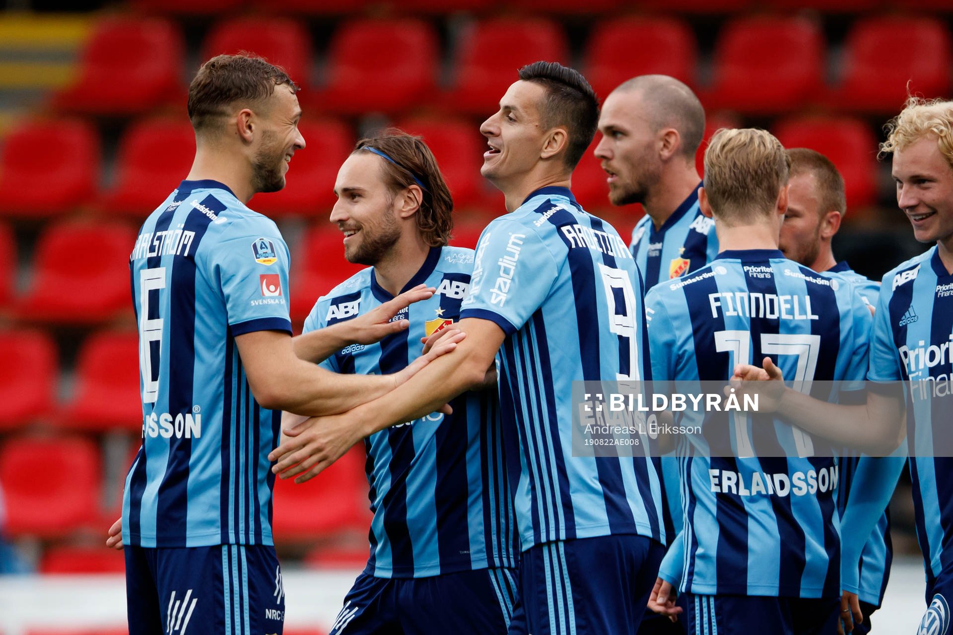 Djurgårdens spelare jublar